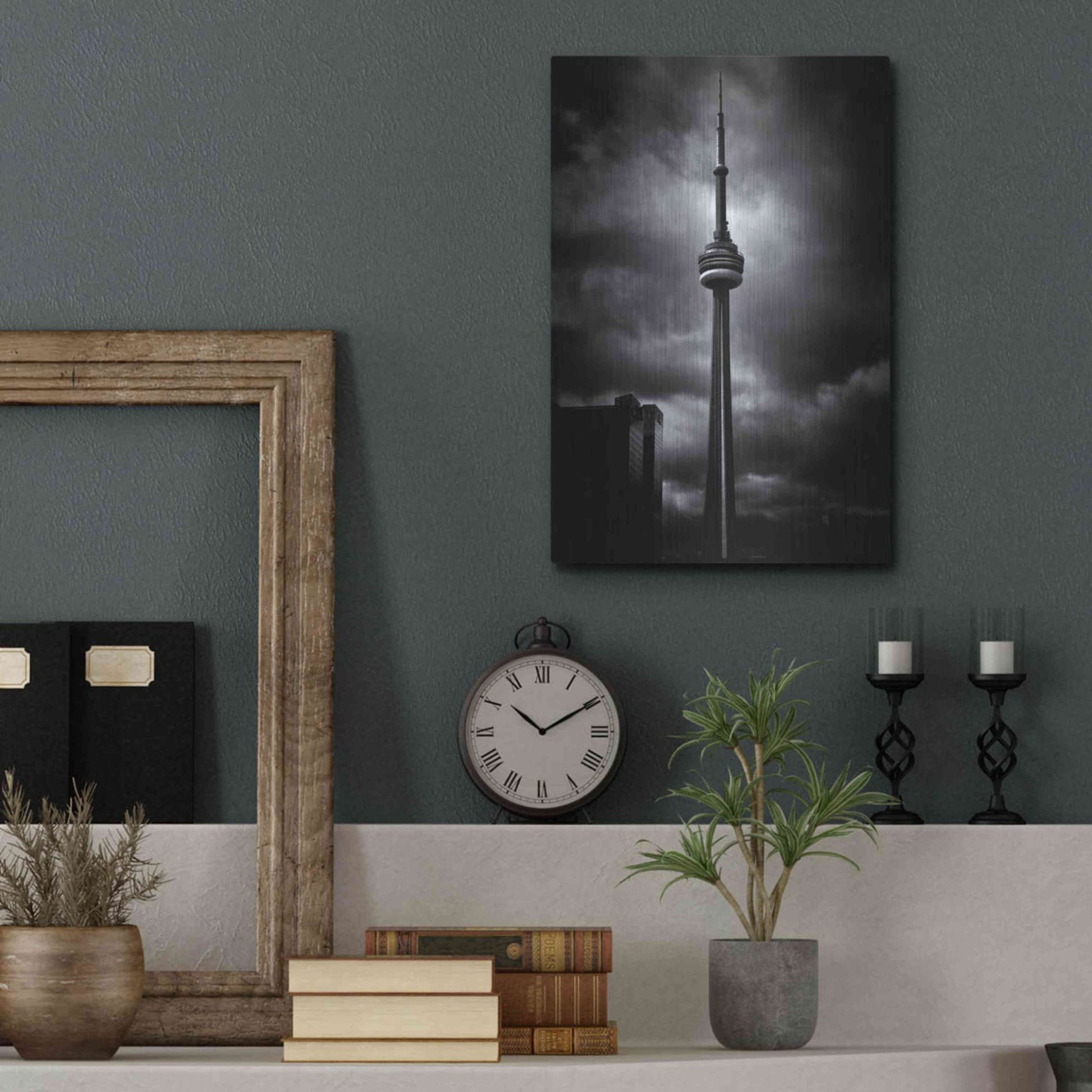 Luxe Metal Art 'CN Tower Toronto Canada No 6' by Brian Carson, Metal Wall Art,12x16