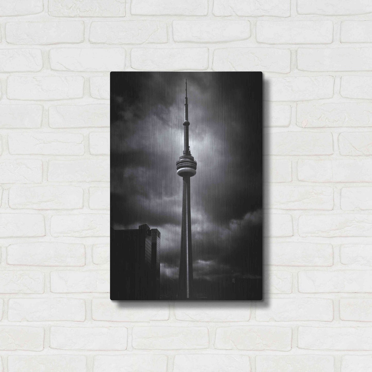 Luxe Metal Art 'CN Tower Toronto Canada No 6' by Brian Carson, Metal Wall Art,16x24