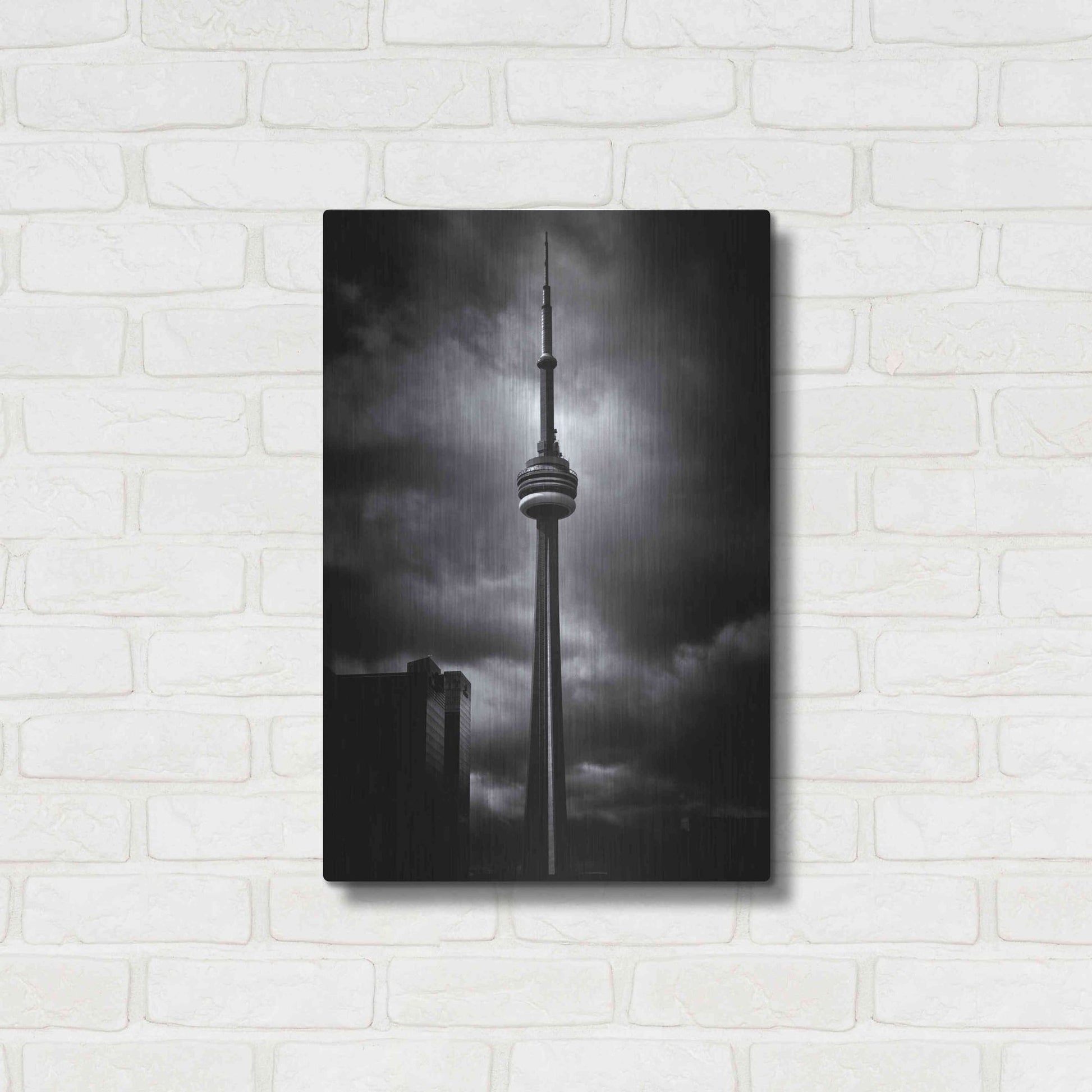 Luxe Metal Art 'CN Tower Toronto Canada No 6' by Brian Carson, Metal Wall Art,16x24