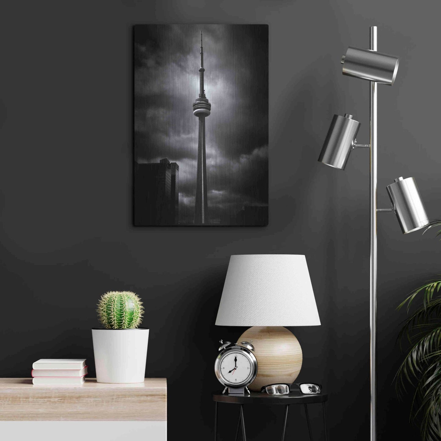 Luxe Metal Art 'CN Tower Toronto Canada No 6' by Brian Carson, Metal Wall Art,16x24