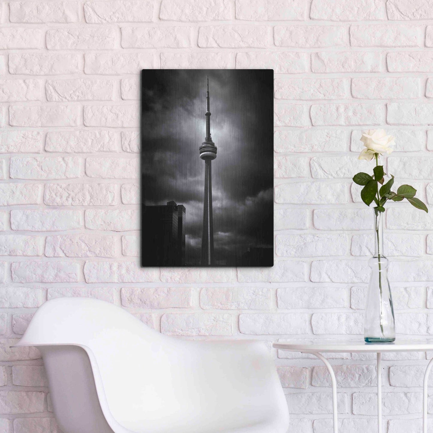 Luxe Metal Art 'CN Tower Toronto Canada No 6' by Brian Carson, Metal Wall Art,16x24