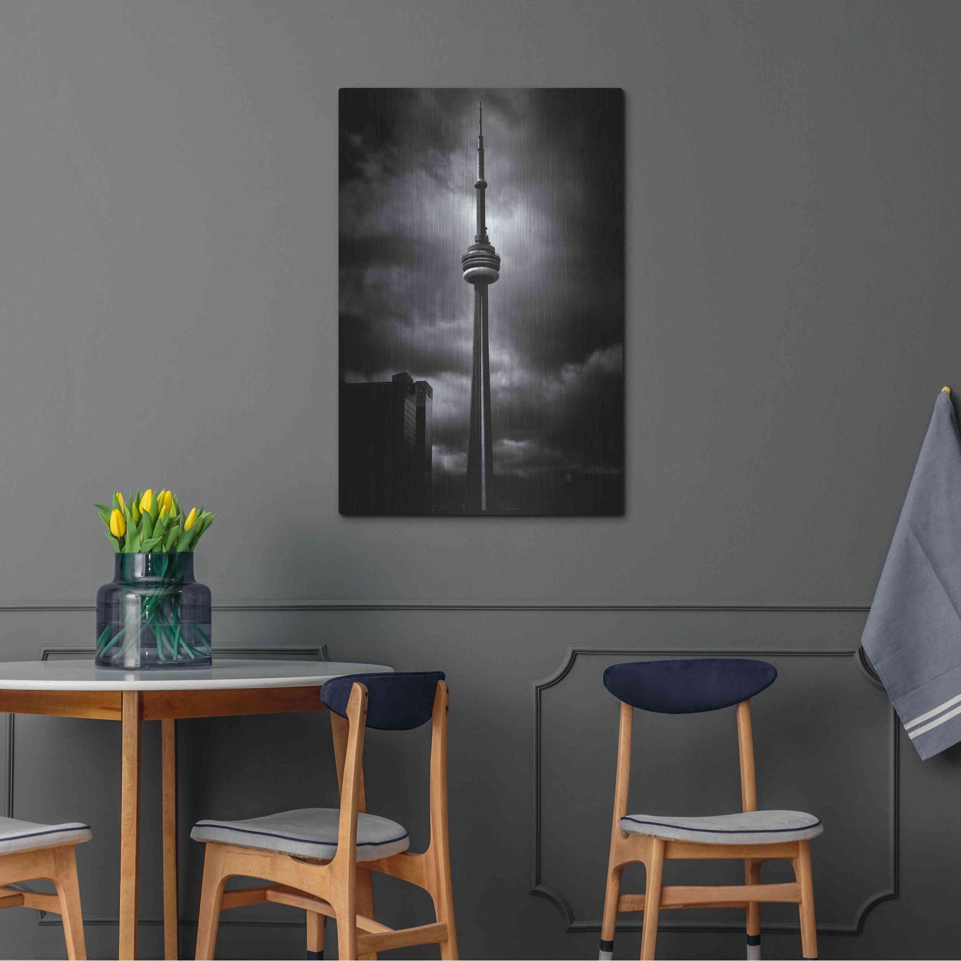 Luxe Metal Art 'CN Tower Toronto Canada No 6' by Brian Carson, Metal Wall Art,24x36