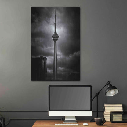 Luxe Metal Art 'CN Tower Toronto Canada No 6' by Brian Carson, Metal Wall Art,24x36