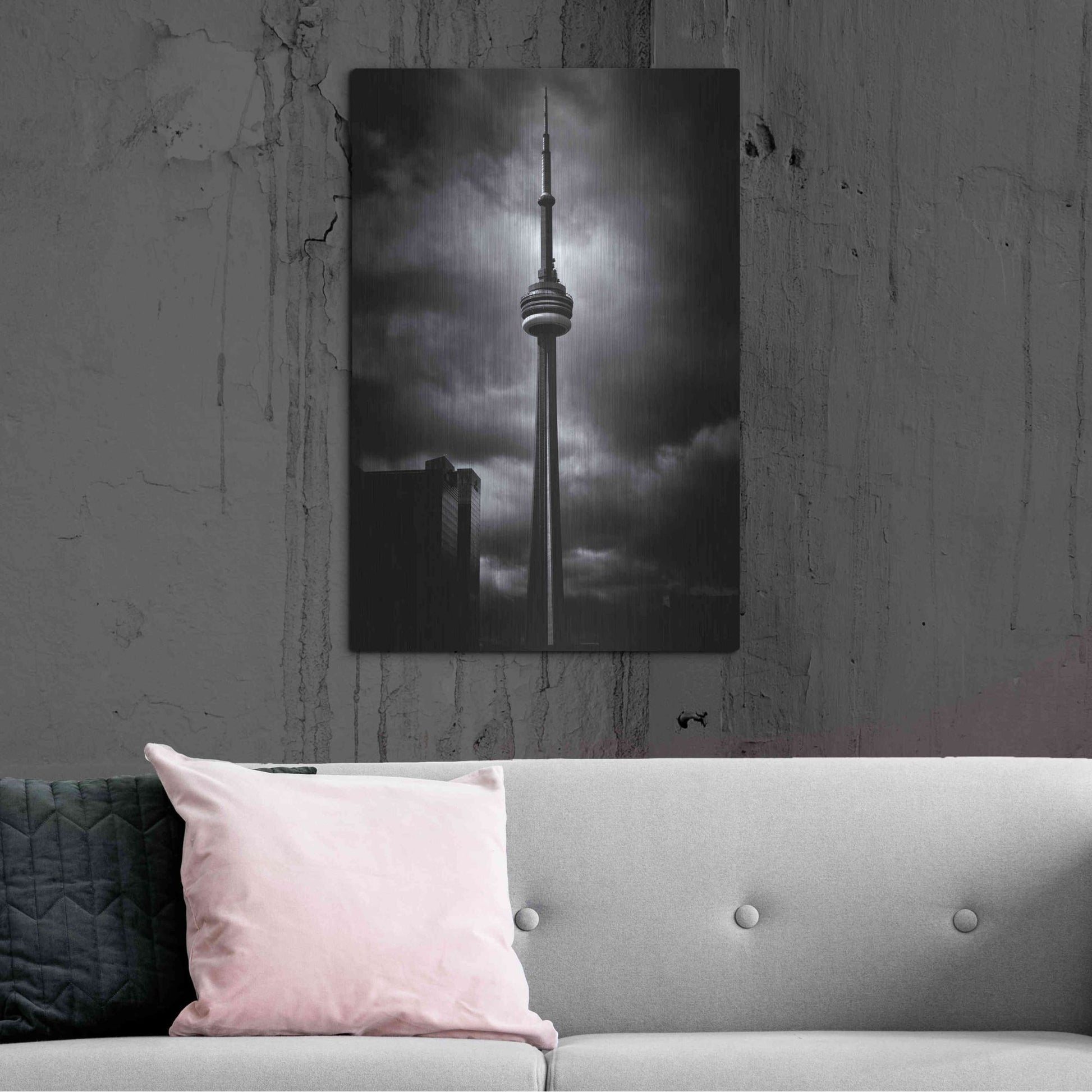 Luxe Metal Art 'CN Tower Toronto Canada No 6' by Brian Carson, Metal Wall Art,24x36