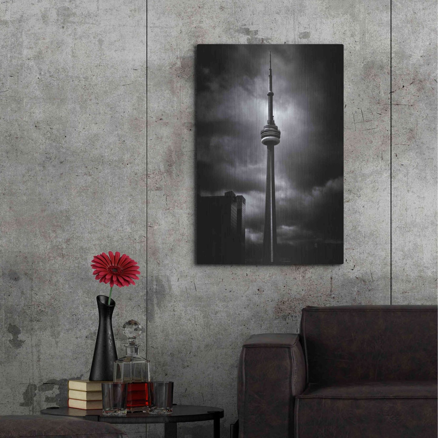 Luxe Metal Art 'CN Tower Toronto Canada No 6' by Brian Carson, Metal Wall Art,24x36