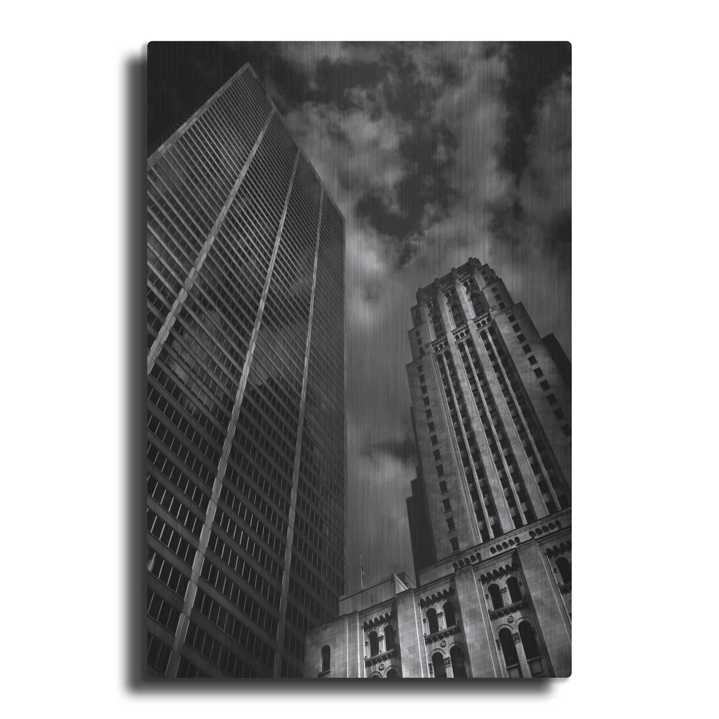 Luxe Metal Art 'Commerce Court Courtyard View No 1' by Brian Carson, Metal Wall Art