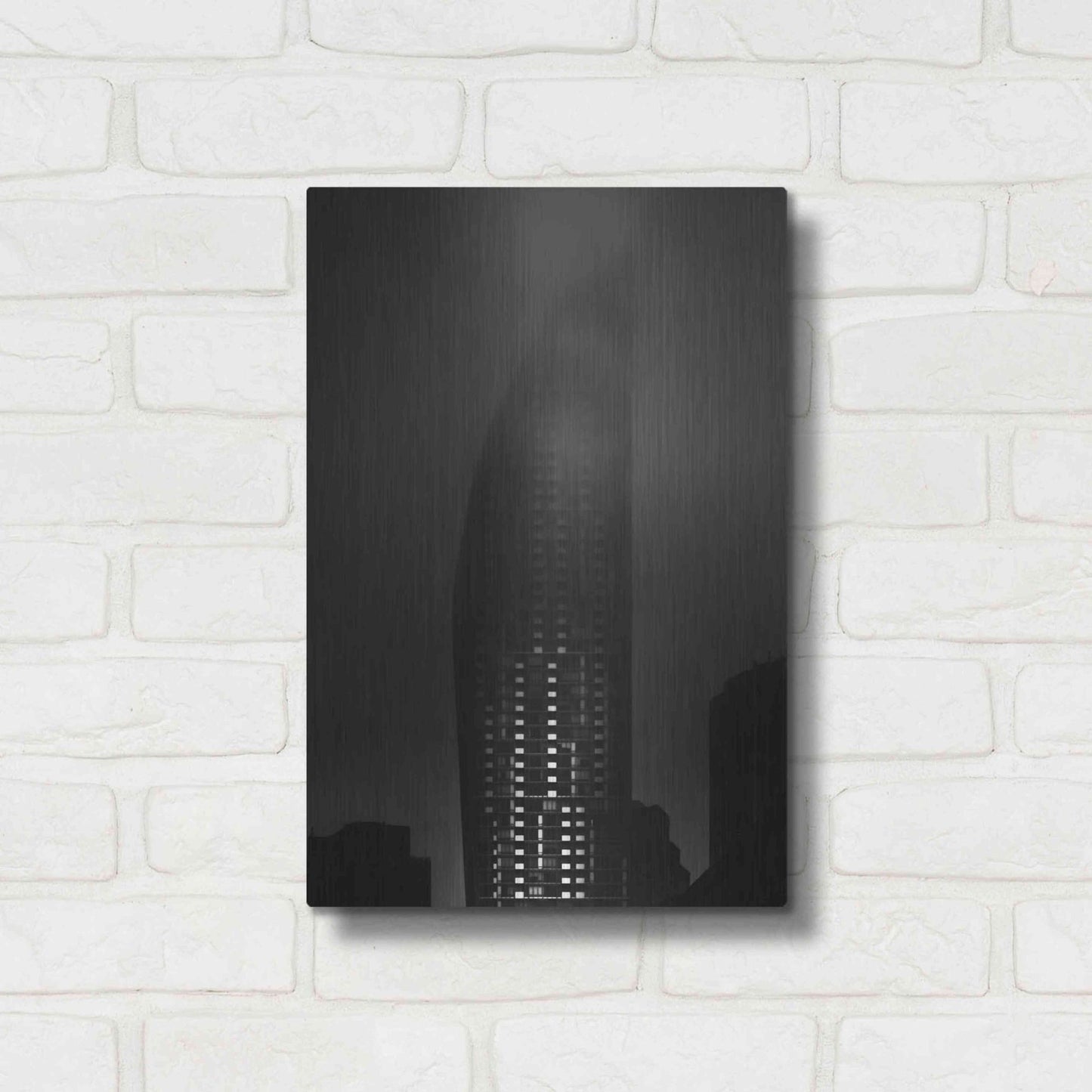 Luxe Metal Art 'Downtown Fogfest No 19' by Brian Carson, Metal Wall Art,12x16