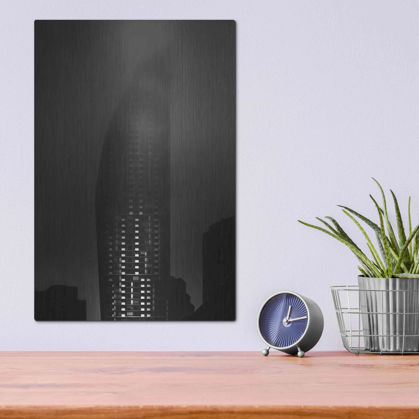 Luxe Metal Art 'Downtown Fogfest No 19' by Brian Carson, Metal Wall Art,12x16