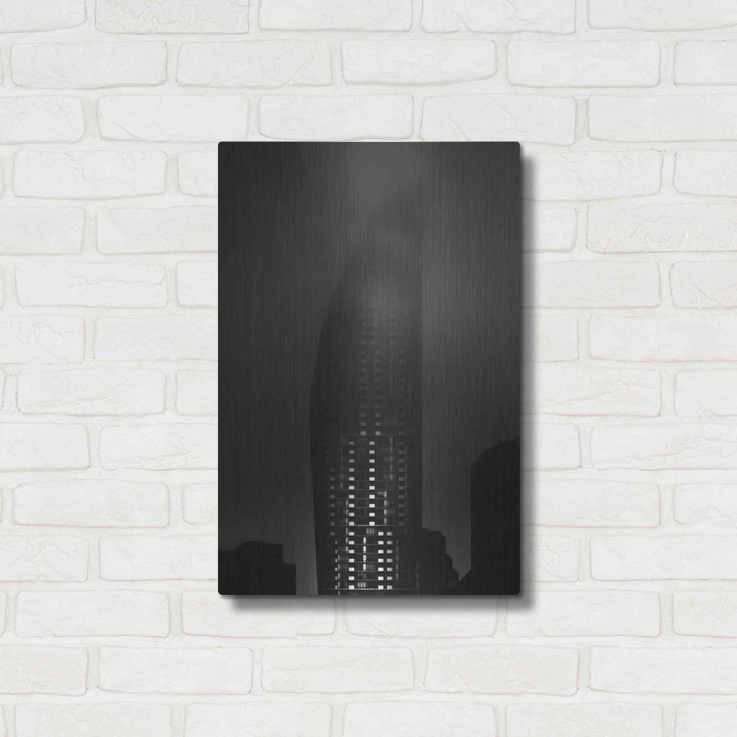 Luxe Metal Art 'Downtown Fogfest No 19' by Brian Carson, Metal Wall Art,16x24