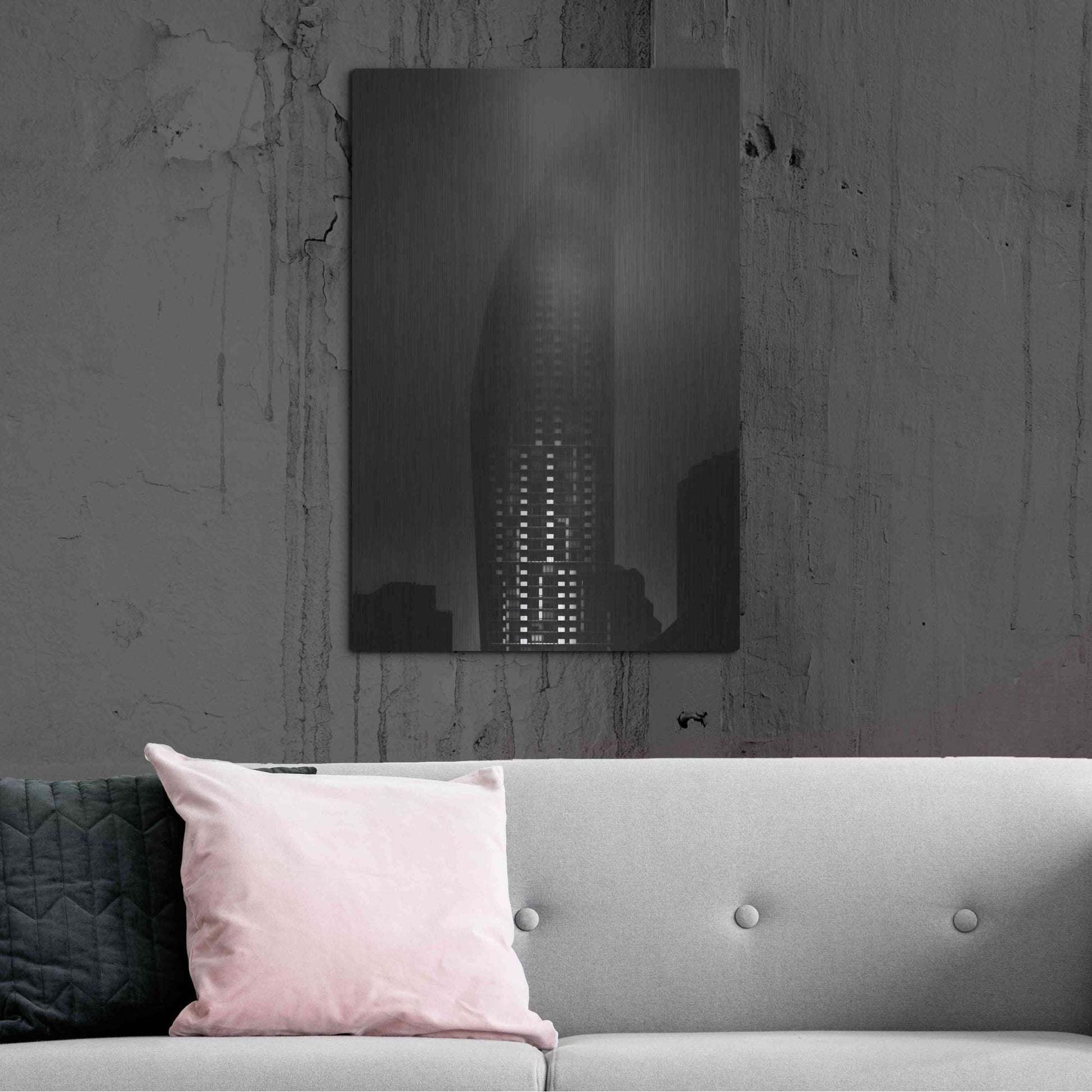 Luxe Metal Art 'Downtown Fogfest No 19' by Brian Carson, Metal Wall Art,24x36