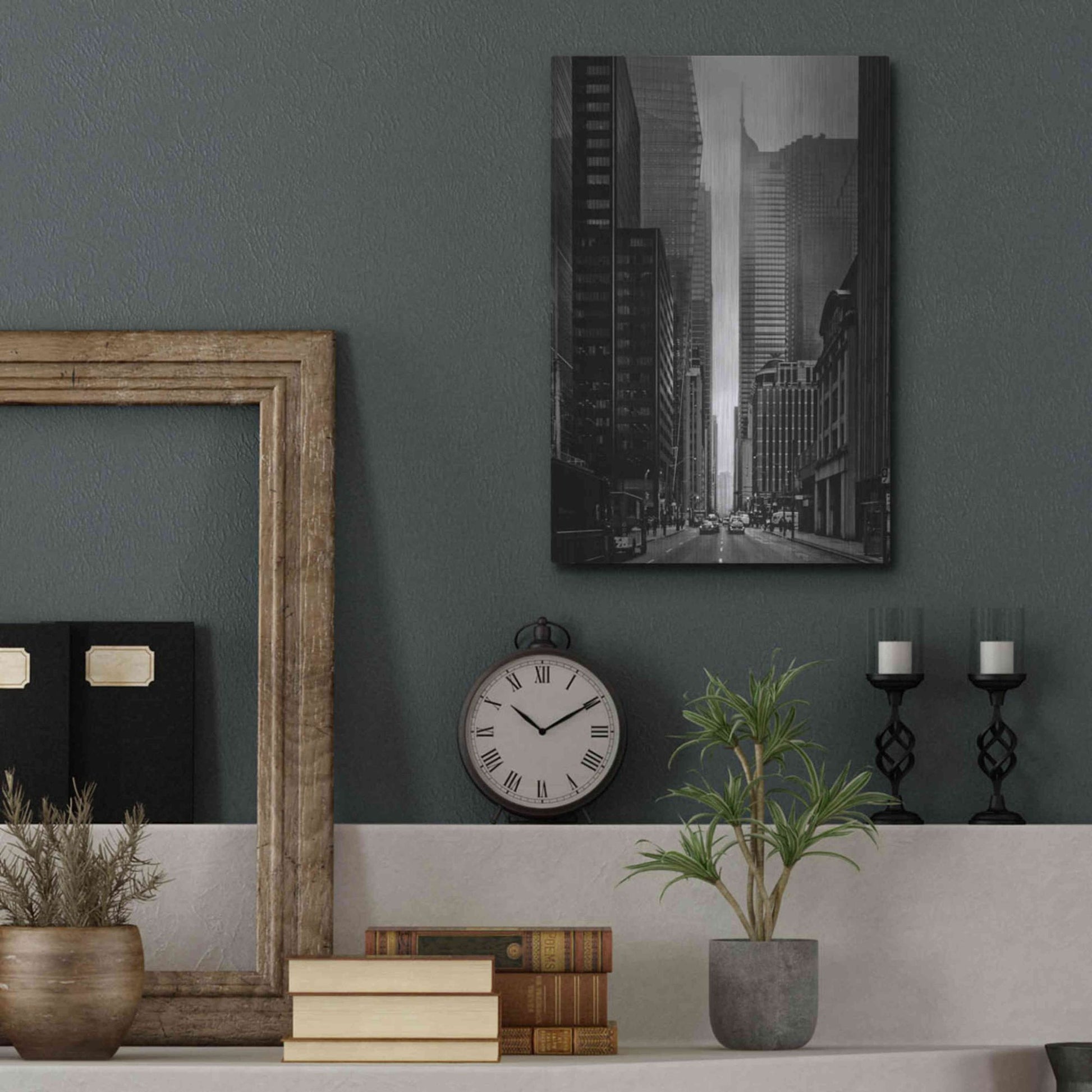 Luxe Metal Art 'Downtown Fogfest No 25' by Brian Carson, Metal Wall Art,12x16