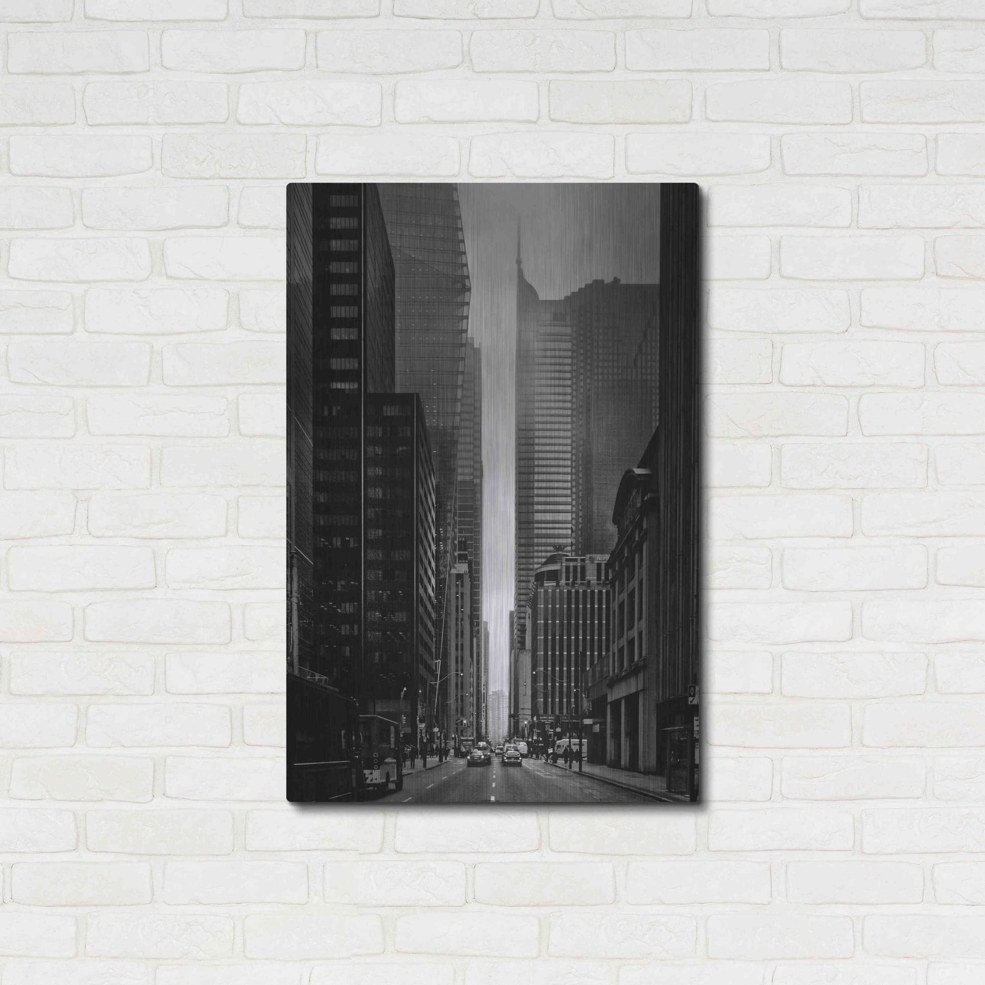 Luxe Metal Art 'Downtown Fogfest No 25' by Brian Carson, Metal Wall Art,24x36