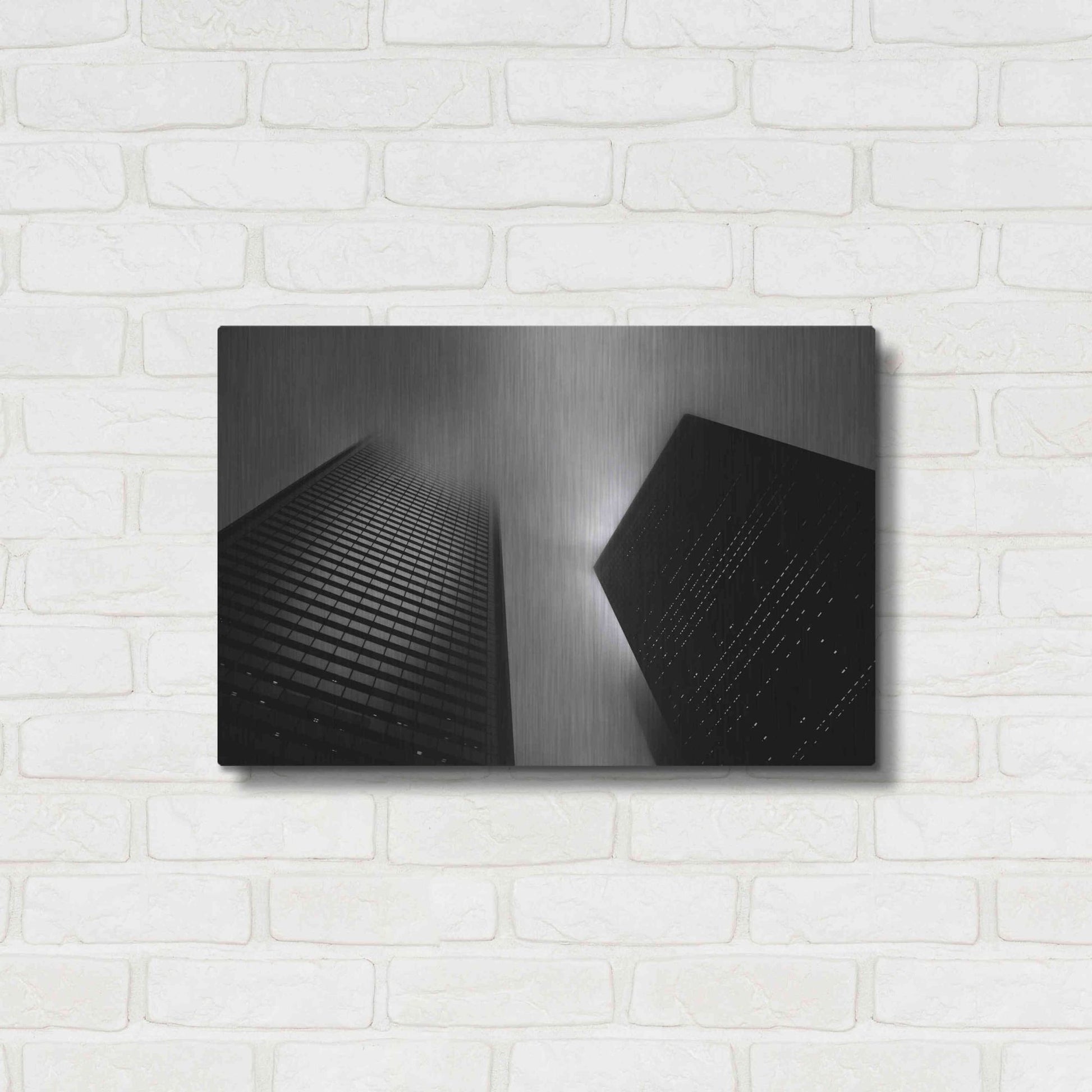 Luxe Metal Art 'Downtown Fogfest No 33' by Brian Carson, Metal Wall Art,24x16