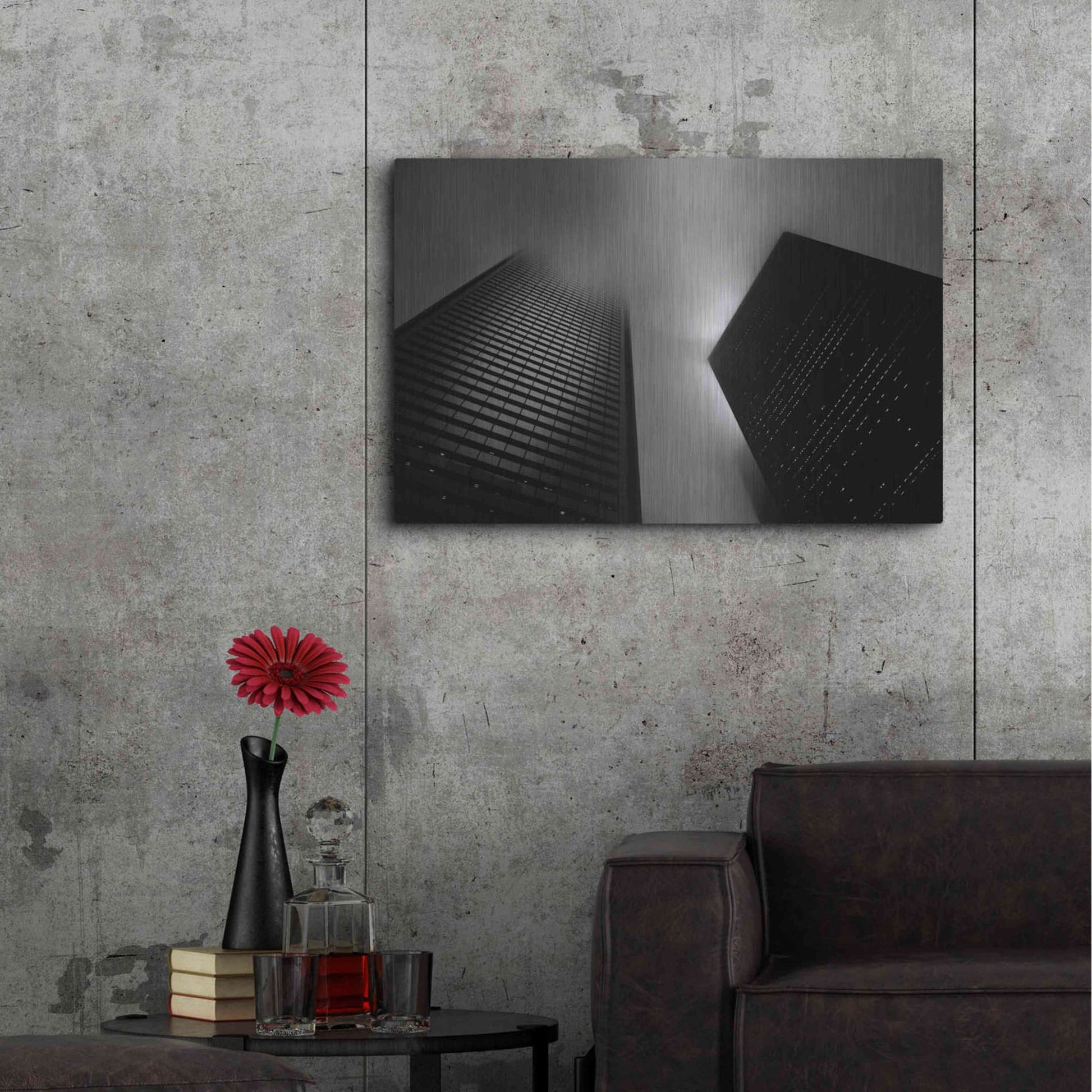 Luxe Metal Art 'Downtown Fogfest No 33' by Brian Carson, Metal Wall Art,36x24