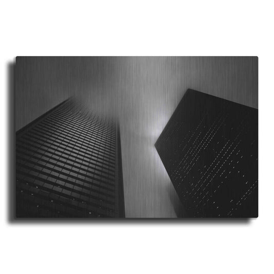 Luxe Metal Art 'Downtown Fogfest No 33' by Brian Carson, Metal Wall Art