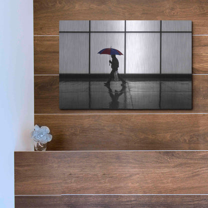 Luxe Metal Art 'It Was A Rainy Day No 5' by Brian Carson, Metal Wall Art,16x12