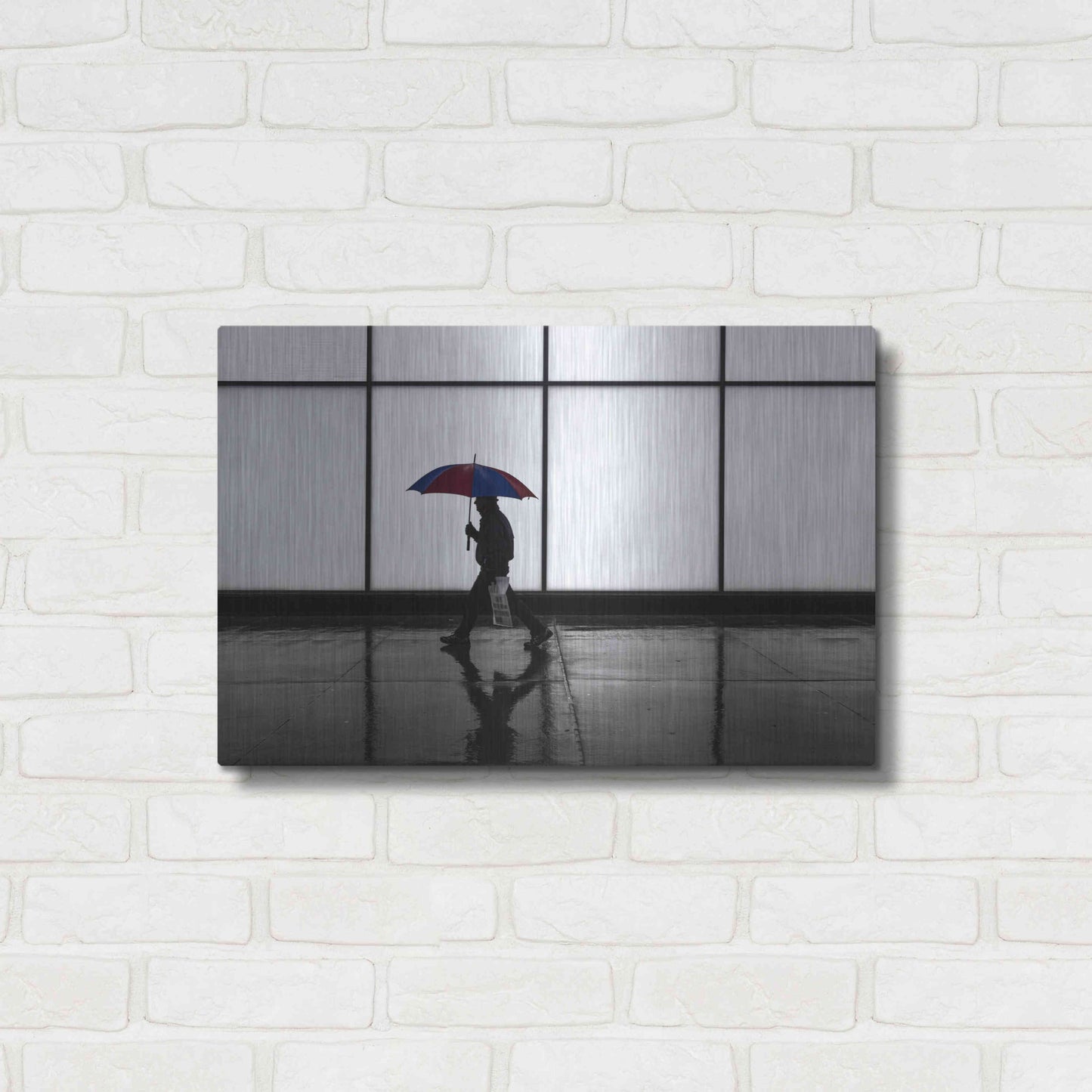 Luxe Metal Art 'It Was A Rainy Day No 5' by Brian Carson, Metal Wall Art,24x16