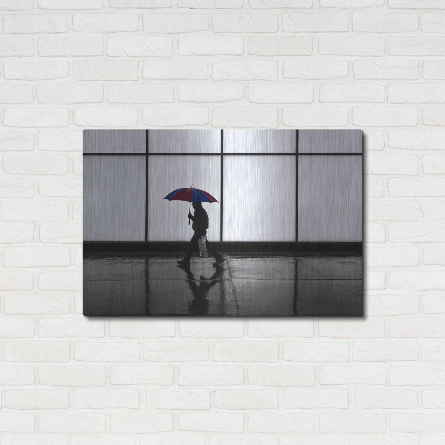 Luxe Metal Art 'It Was A Rainy Day No 5' by Brian Carson, Metal Wall Art,36x24