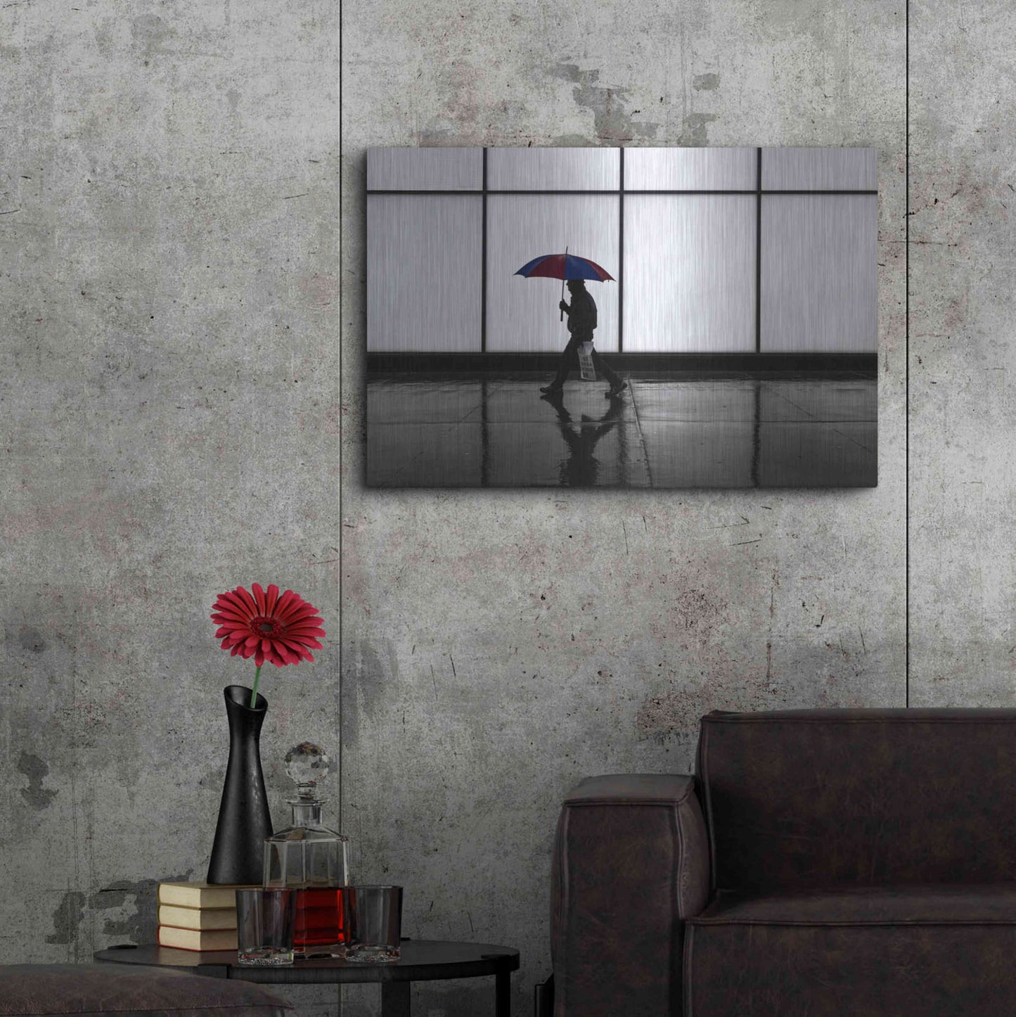 Luxe Metal Art 'It Was A Rainy Day No 5' by Brian Carson, Metal Wall Art,36x24