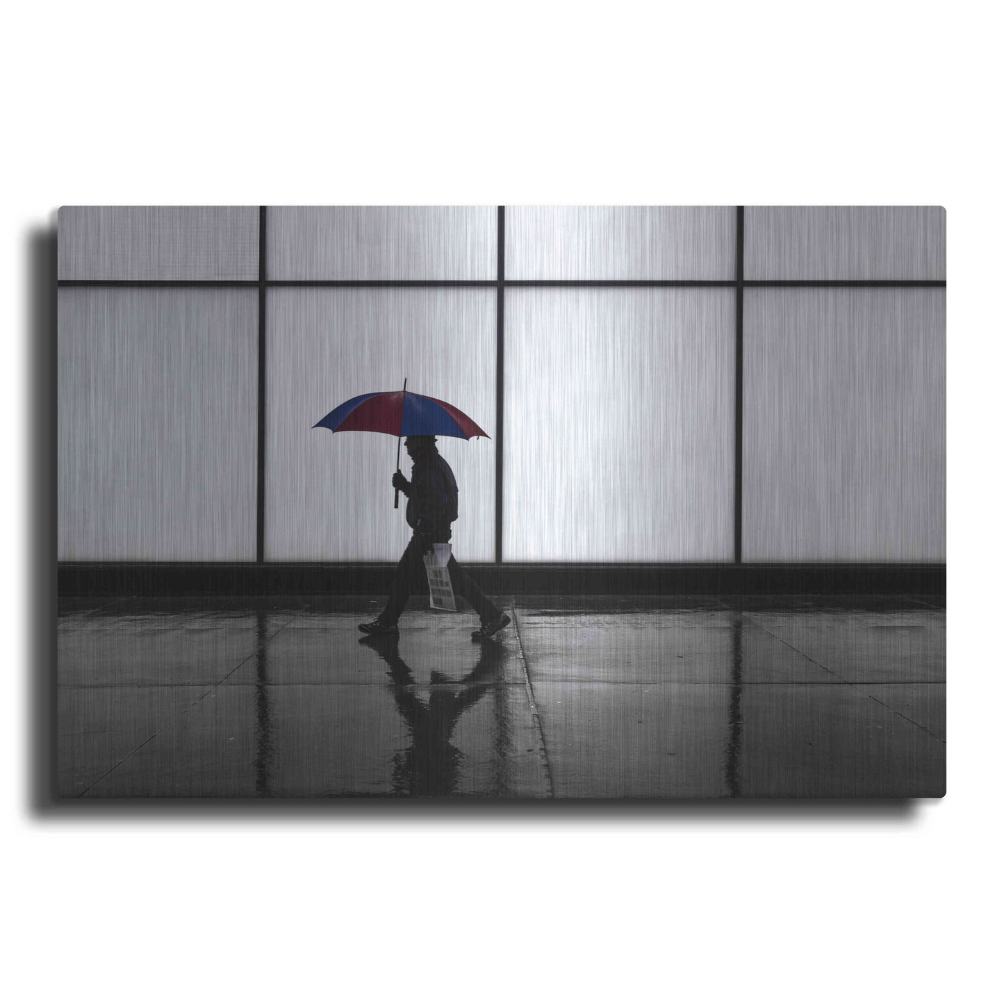 Luxe Metal Art 'It Was A Rainy Day No 5' by Brian Carson, Metal Wall Art