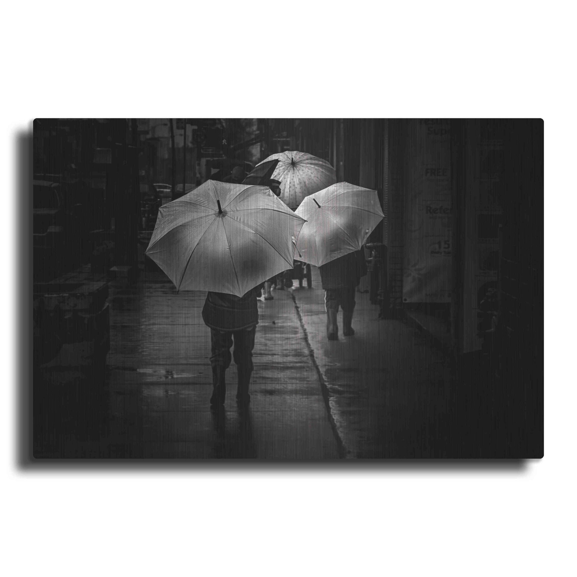 Luxe Metal Art 'It Was A Rainy Day No 13' by Brian Carson, Metal Wall Art