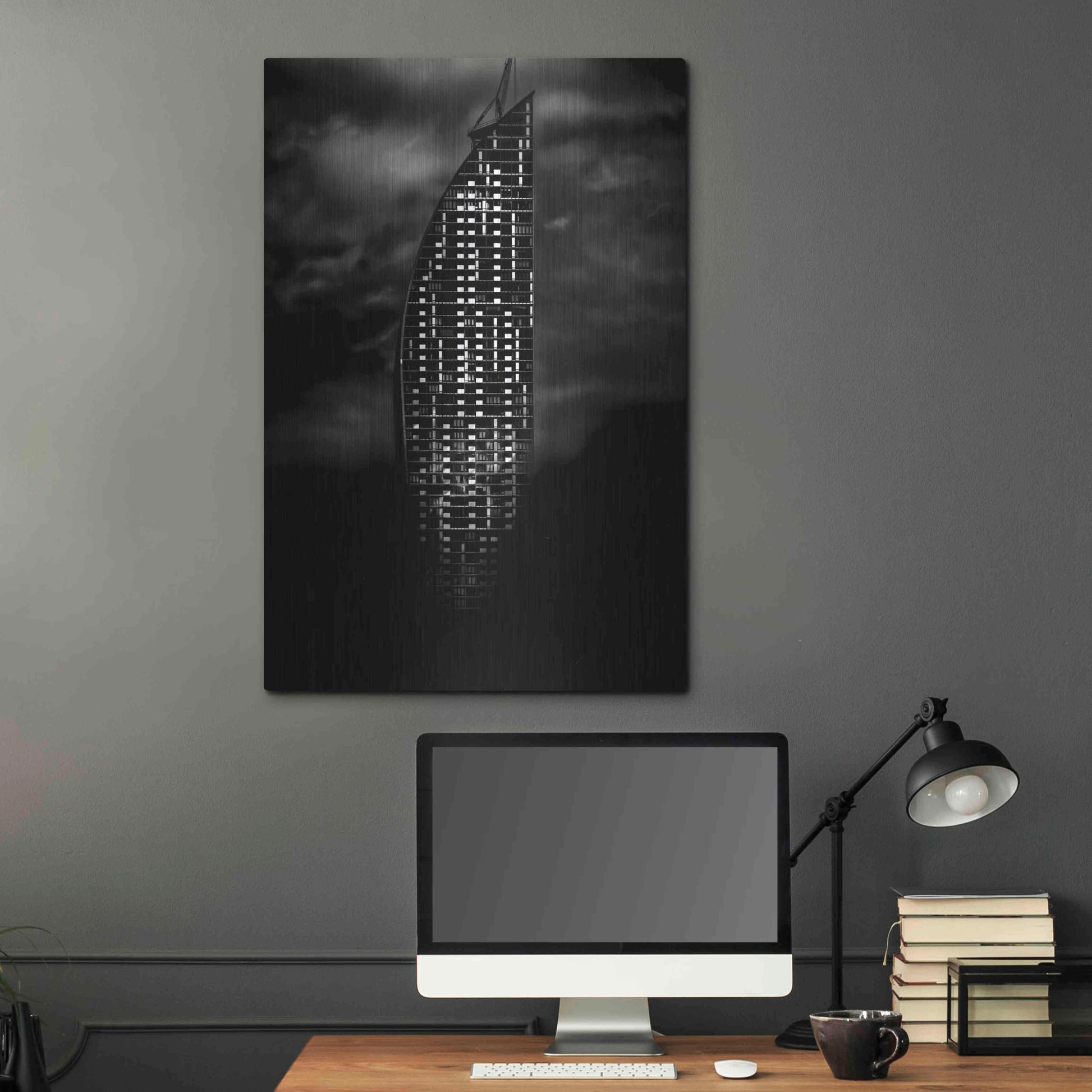 Luxe Metal Art 'L Tower No 3' by Brian Carson, Metal Wall Art,24x36