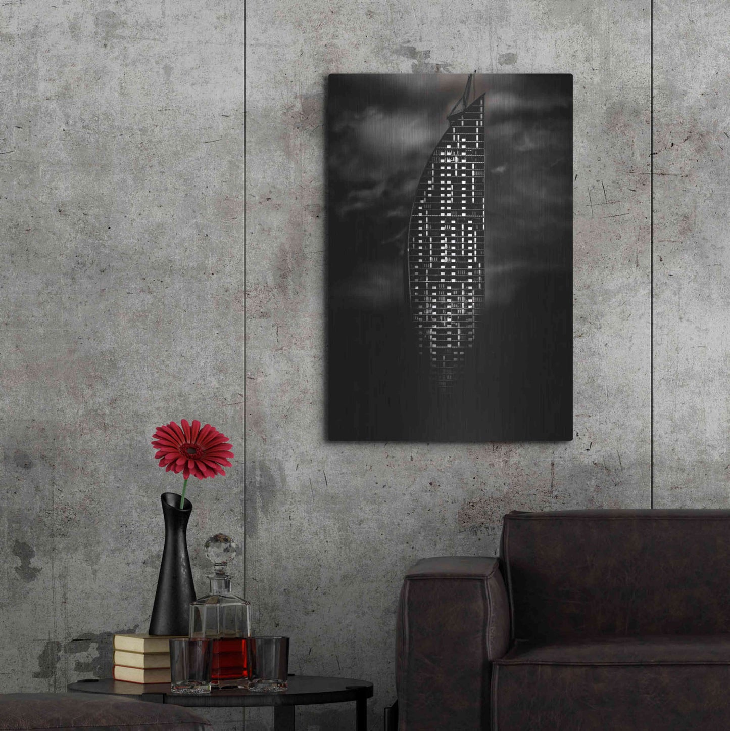 Luxe Metal Art 'L Tower No 3' by Brian Carson, Metal Wall Art,24x36