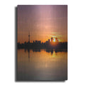 Luxe Metal Art 'Leslie Street Spit Toronto Canada Sunset' by Brian Carson, Metal Wall Art