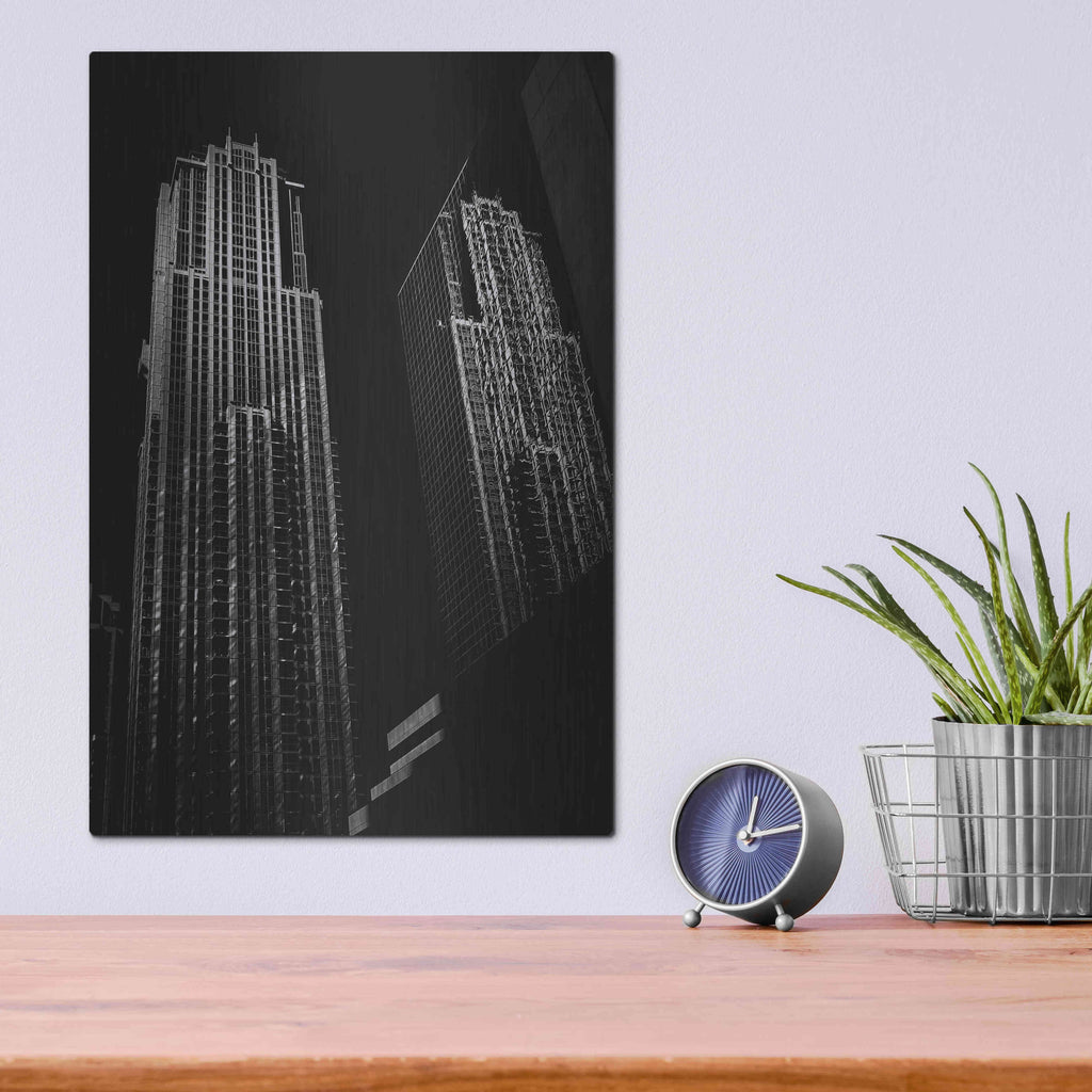 Luxe Metal Art 'No 763 Bay St 1' by Brian Carson, Metal Wall Art,12x16