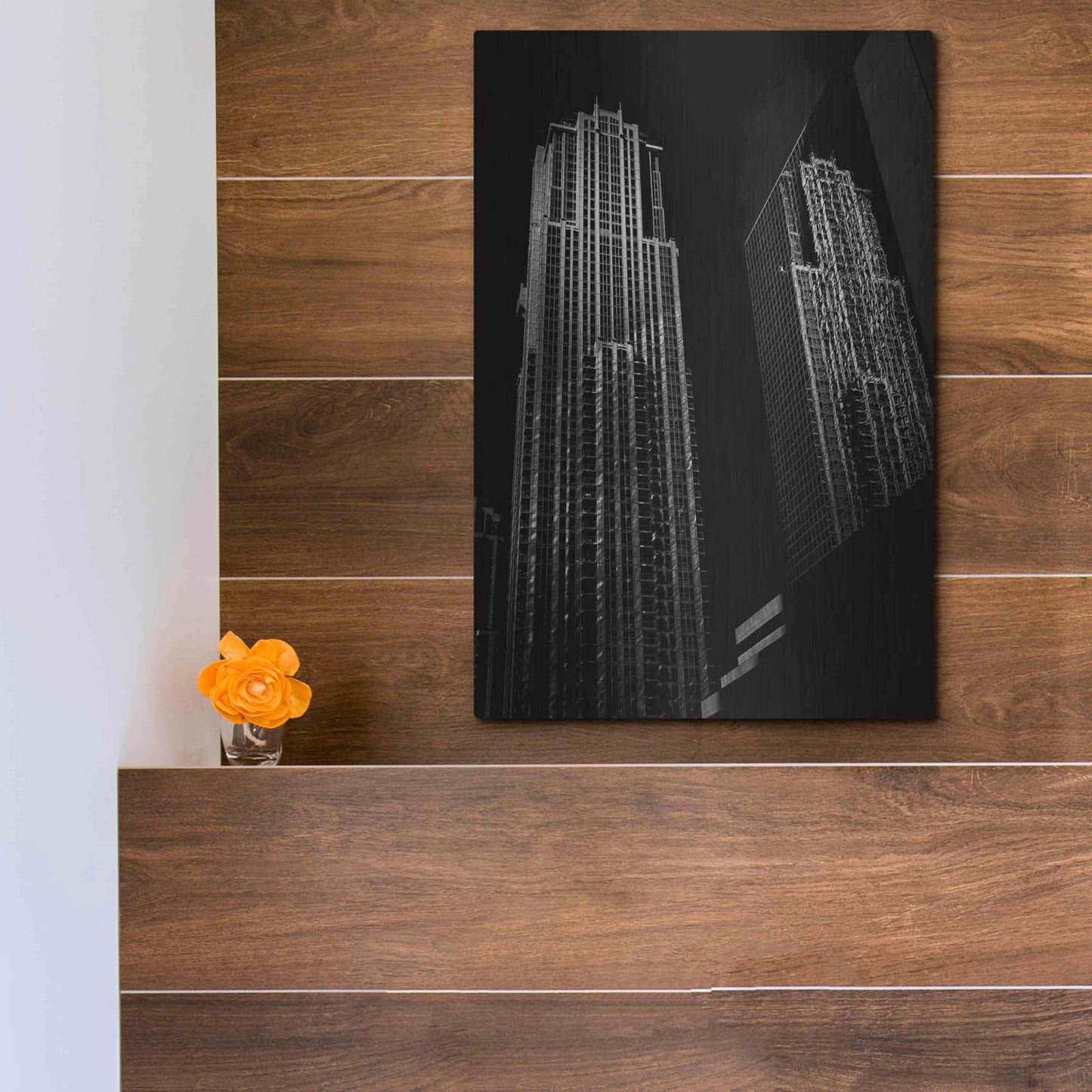 Luxe Metal Art 'No 763 Bay St 1' by Brian Carson, Metal Wall Art,12x16