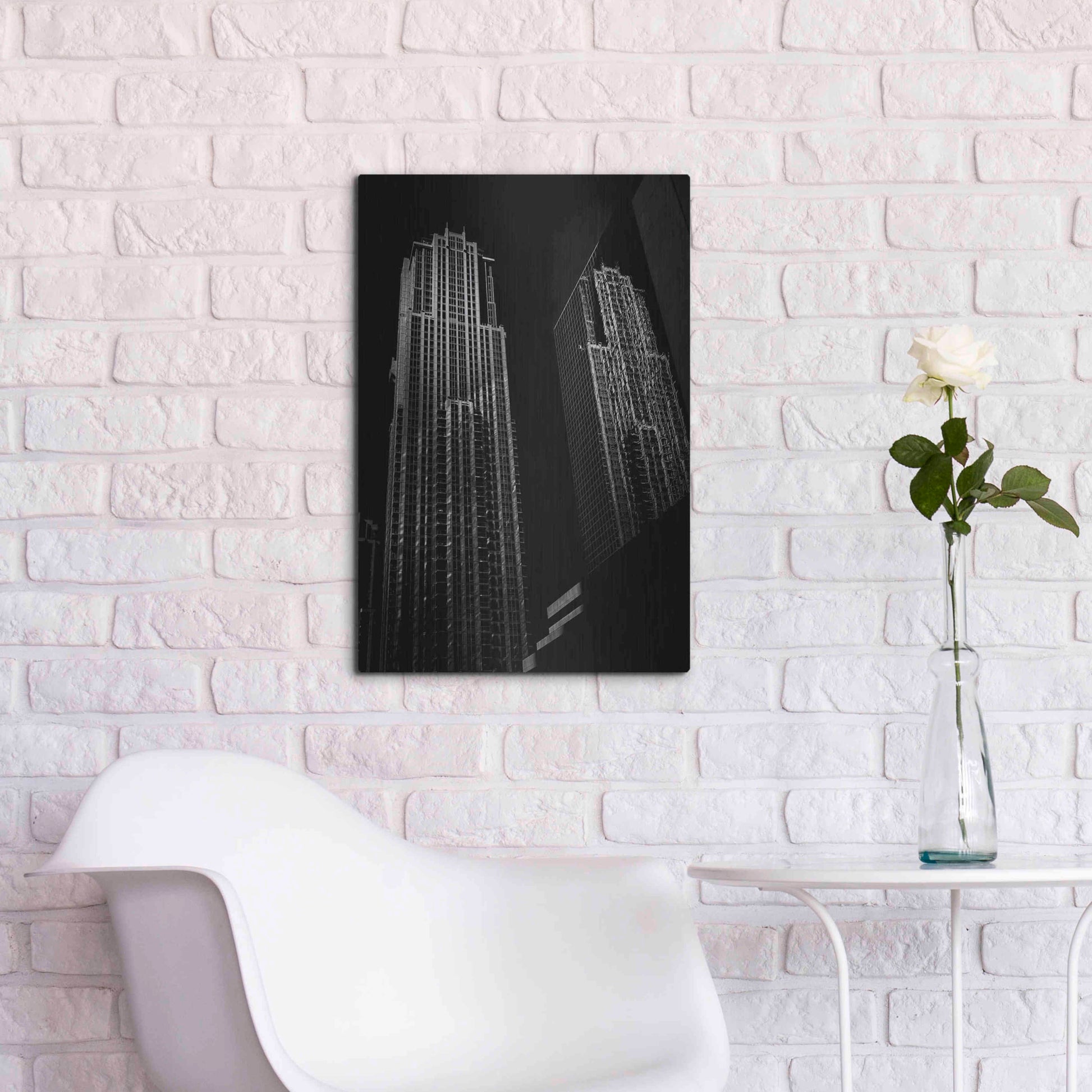 Luxe Metal Art 'No 763 Bay St 1' by Brian Carson, Metal Wall Art,16x24