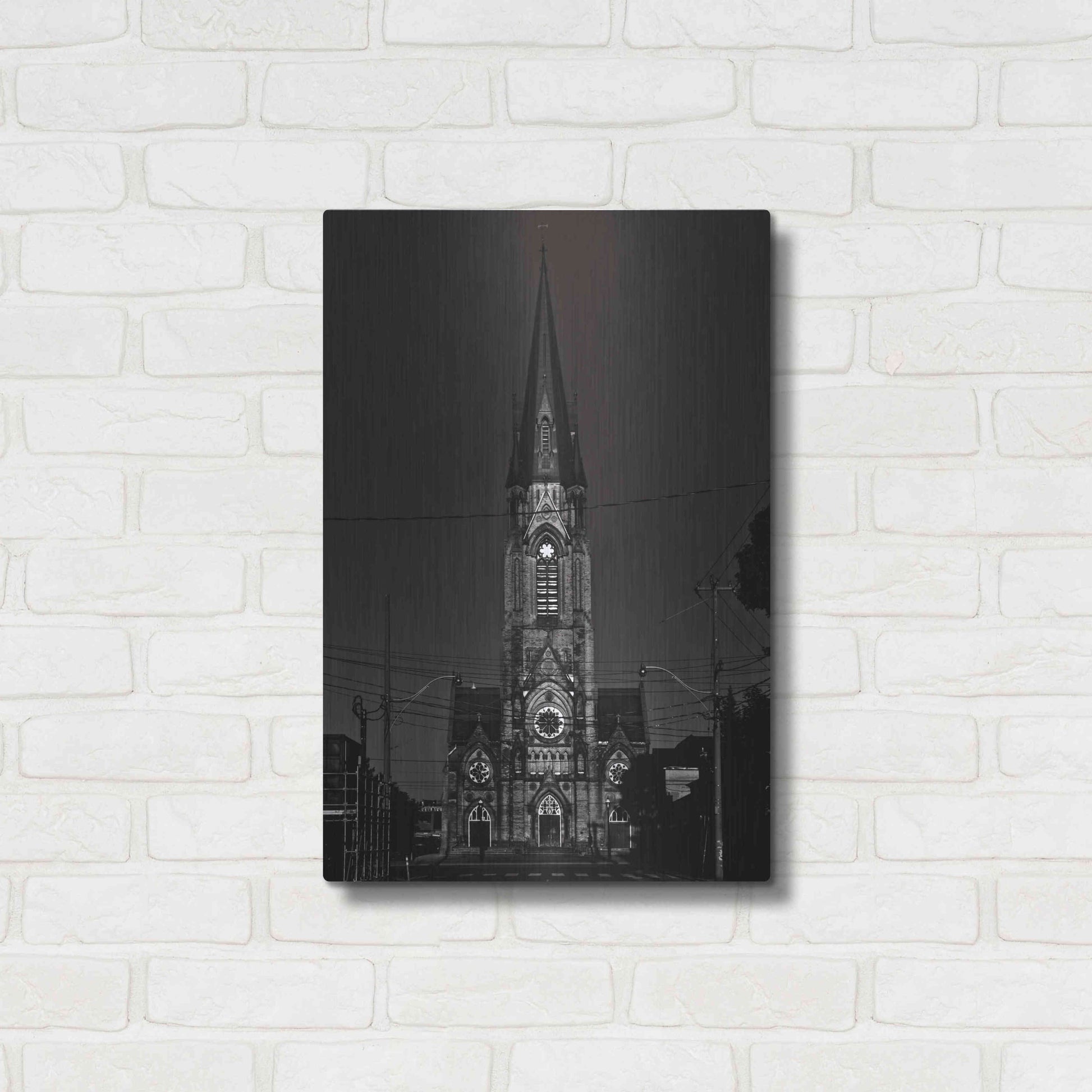 Luxe Metal Art 'St. Mary's Church No 1' by Brian Carson, Metal Wall Art,16x24