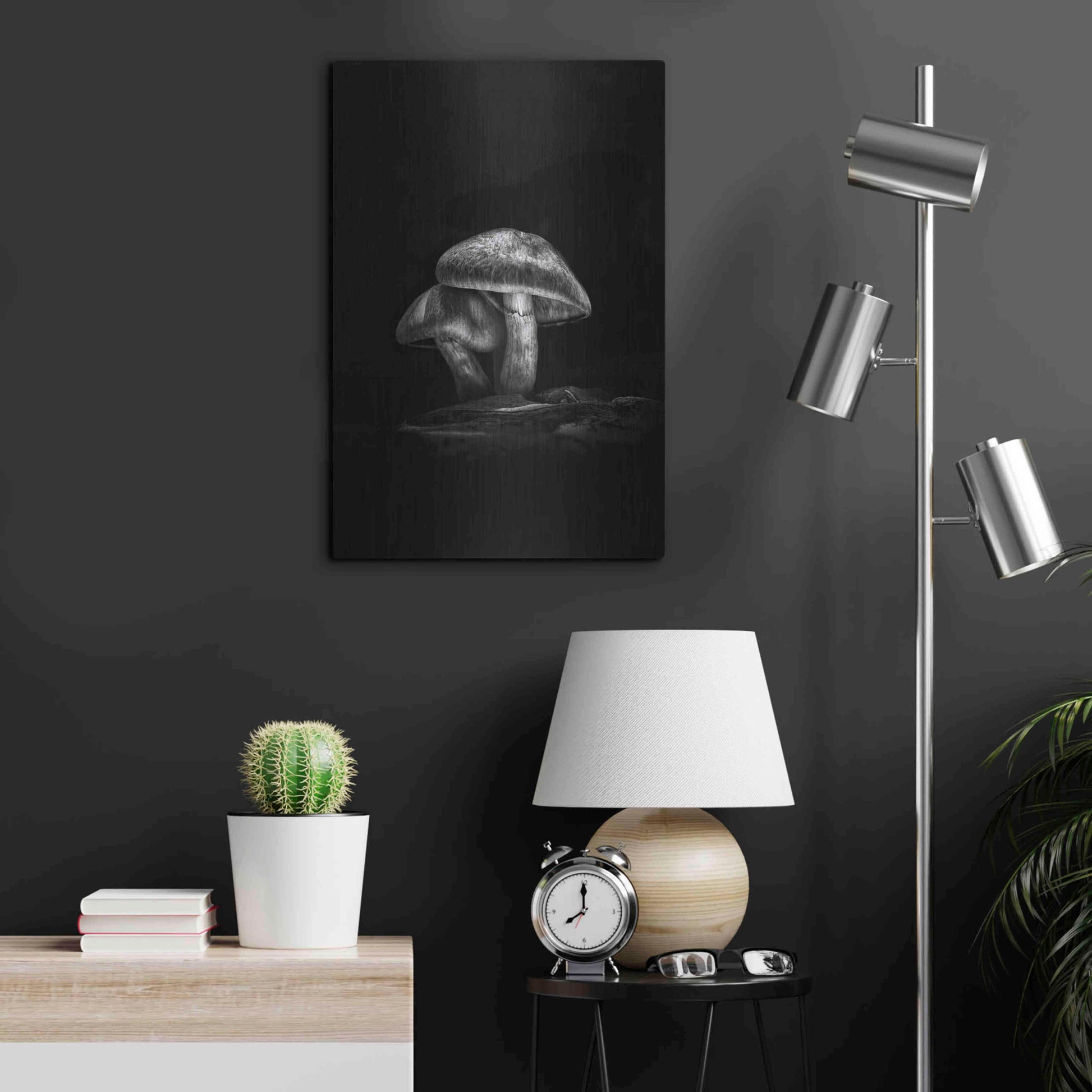 Luxe Metal Art 'Toadstools On A Trail No 2' by Brian Carson, Metal Wall Art,16x24