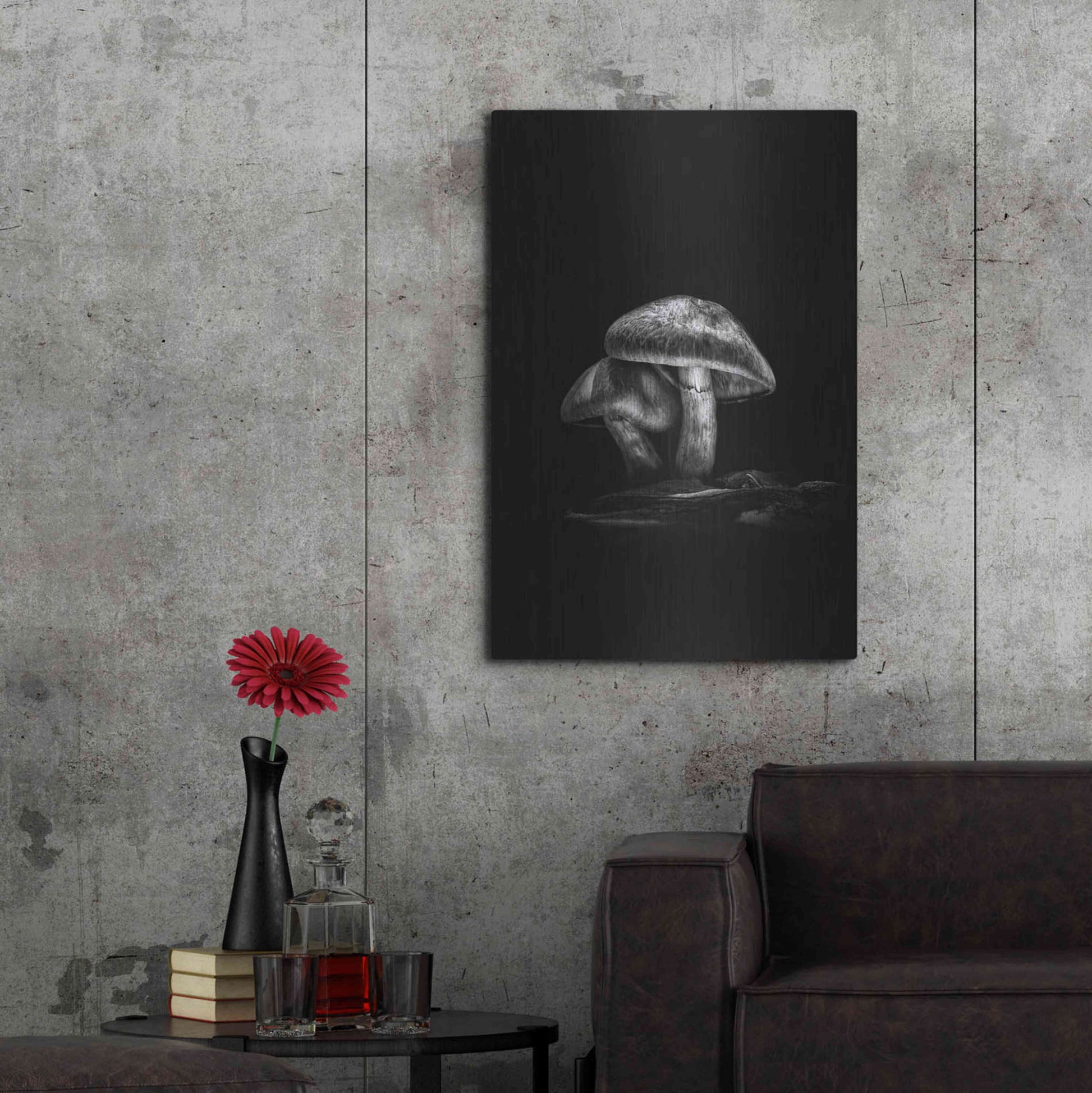 Luxe Metal Art 'Toadstools On A Trail No 2' by Brian Carson, Metal Wall Art,24x36