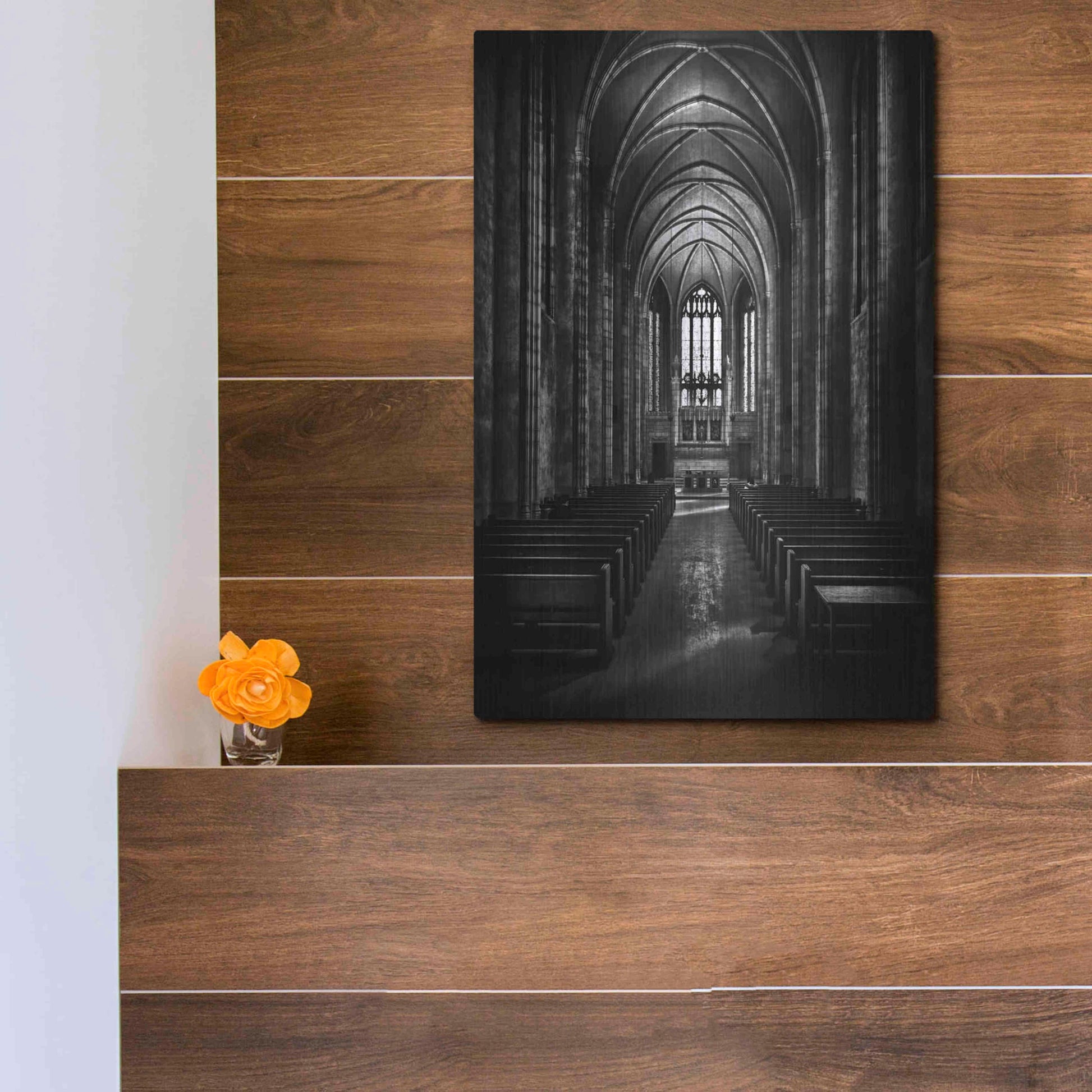 Luxe Metal Art 'Trinity College Chapel' by Brian Carson, Metal Wall Art,12x16