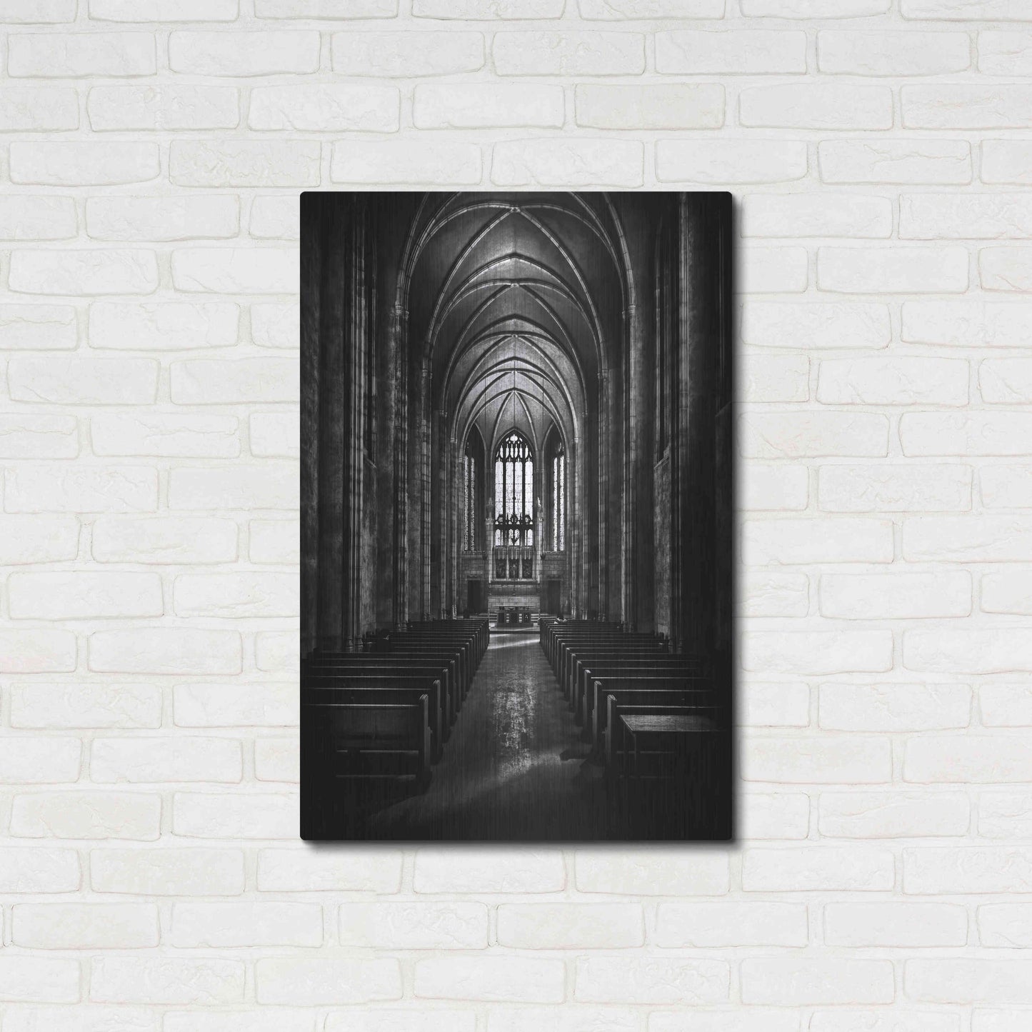 Luxe Metal Art 'Trinity College Chapel' by Brian Carson, Metal Wall Art,24x36