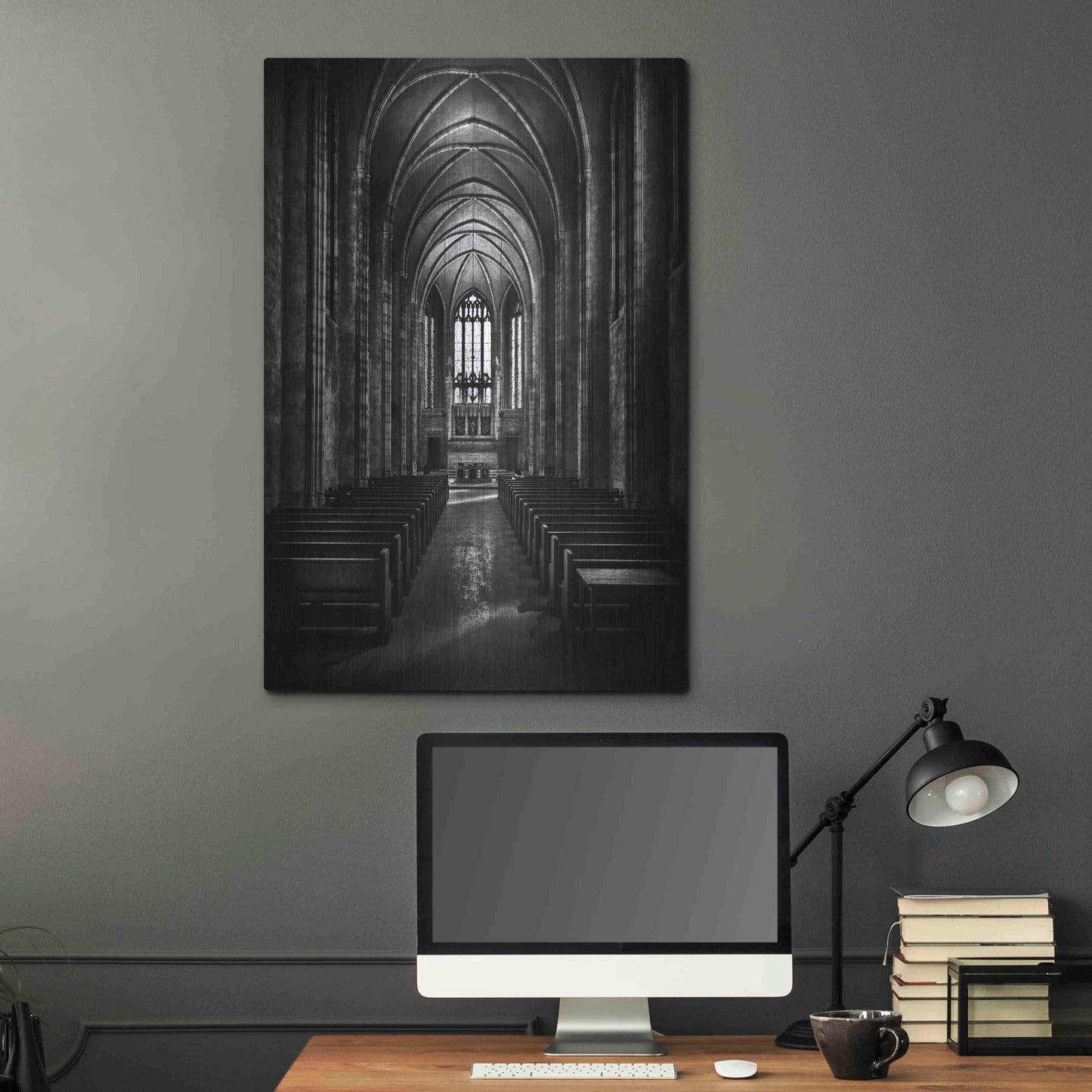 Luxe Metal Art 'Trinity College Chapel' by Brian Carson, Metal Wall Art,24x36