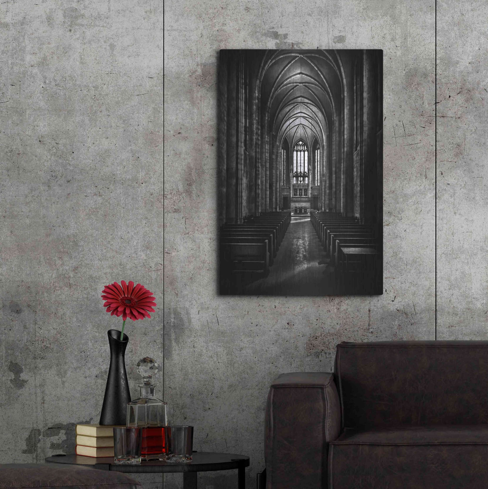 Luxe Metal Art 'Trinity College Chapel' by Brian Carson, Metal Wall Art,24x36