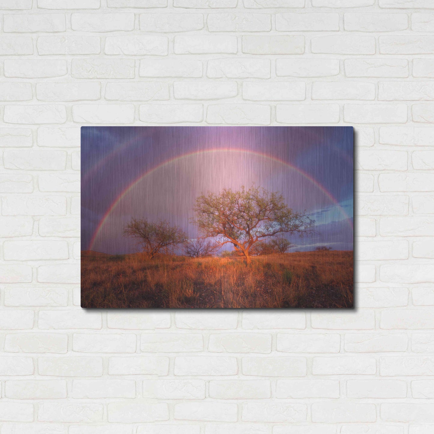 Luxe Metal Art 'Arizona Rainbow' by Thomas Haney, Metal Wall Art,36x24