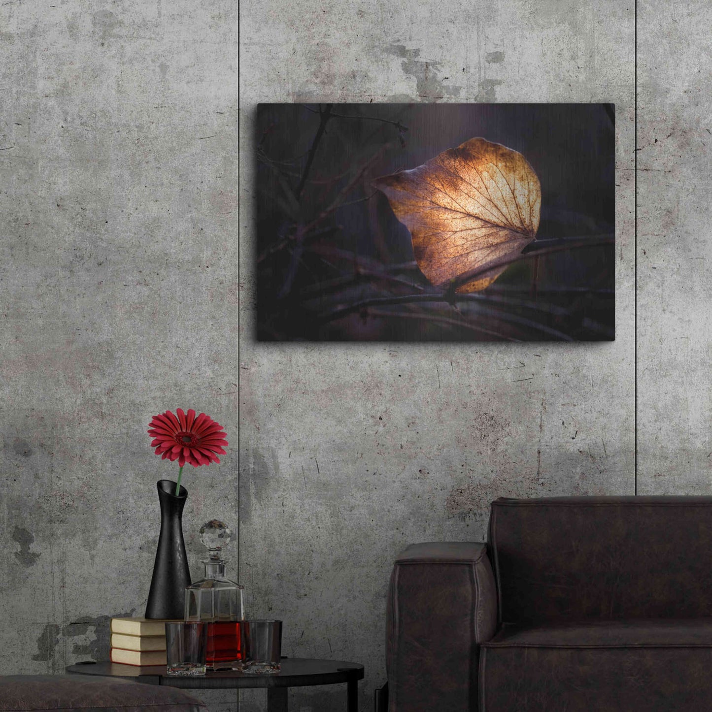 Luxe Metal Art 'Bright Leaf Proc' by Thomas Haney, Metal Wall Art,36x24