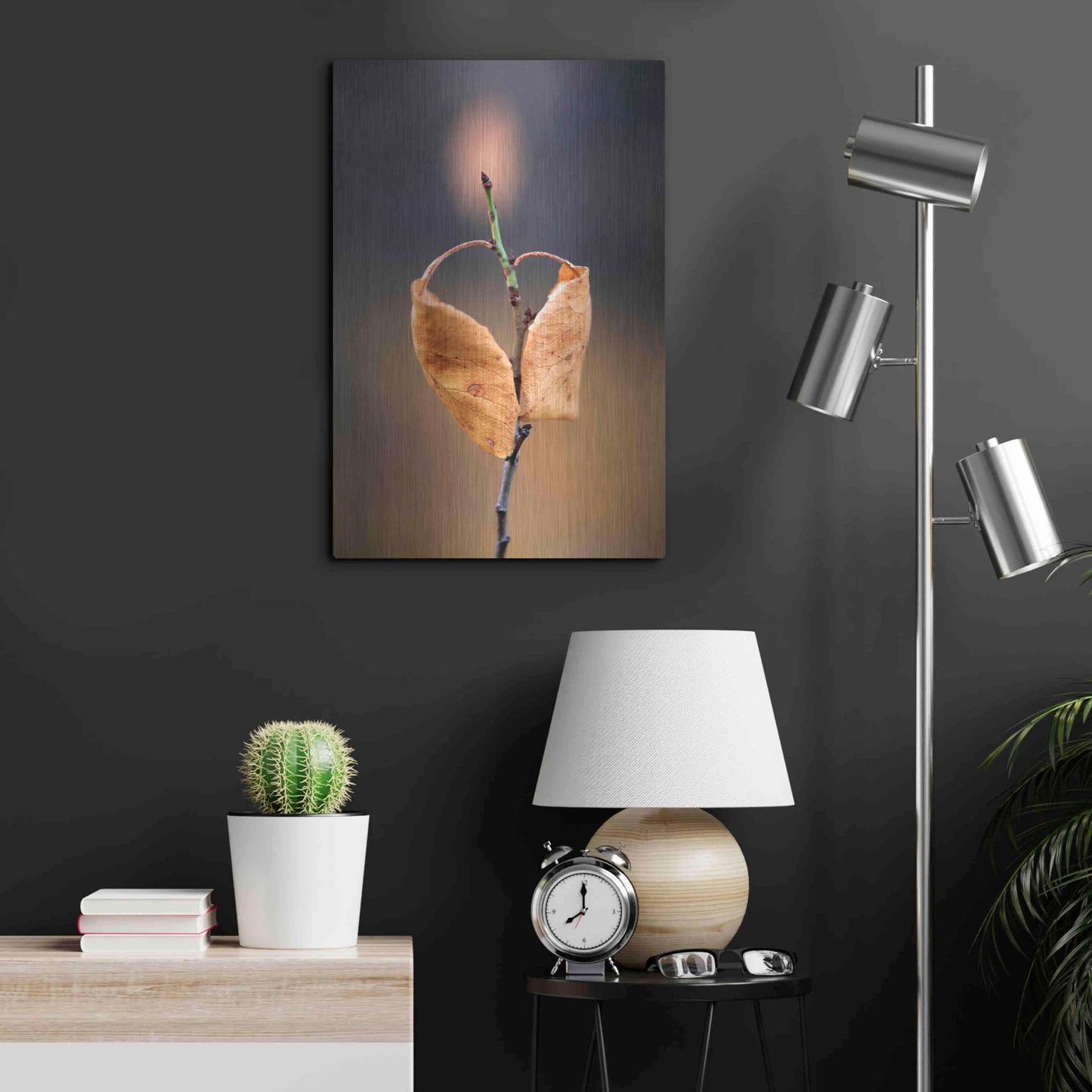 Luxe Metal Art 'Candle Plant' by Thomas Haney, Metal Wall Art,16x24