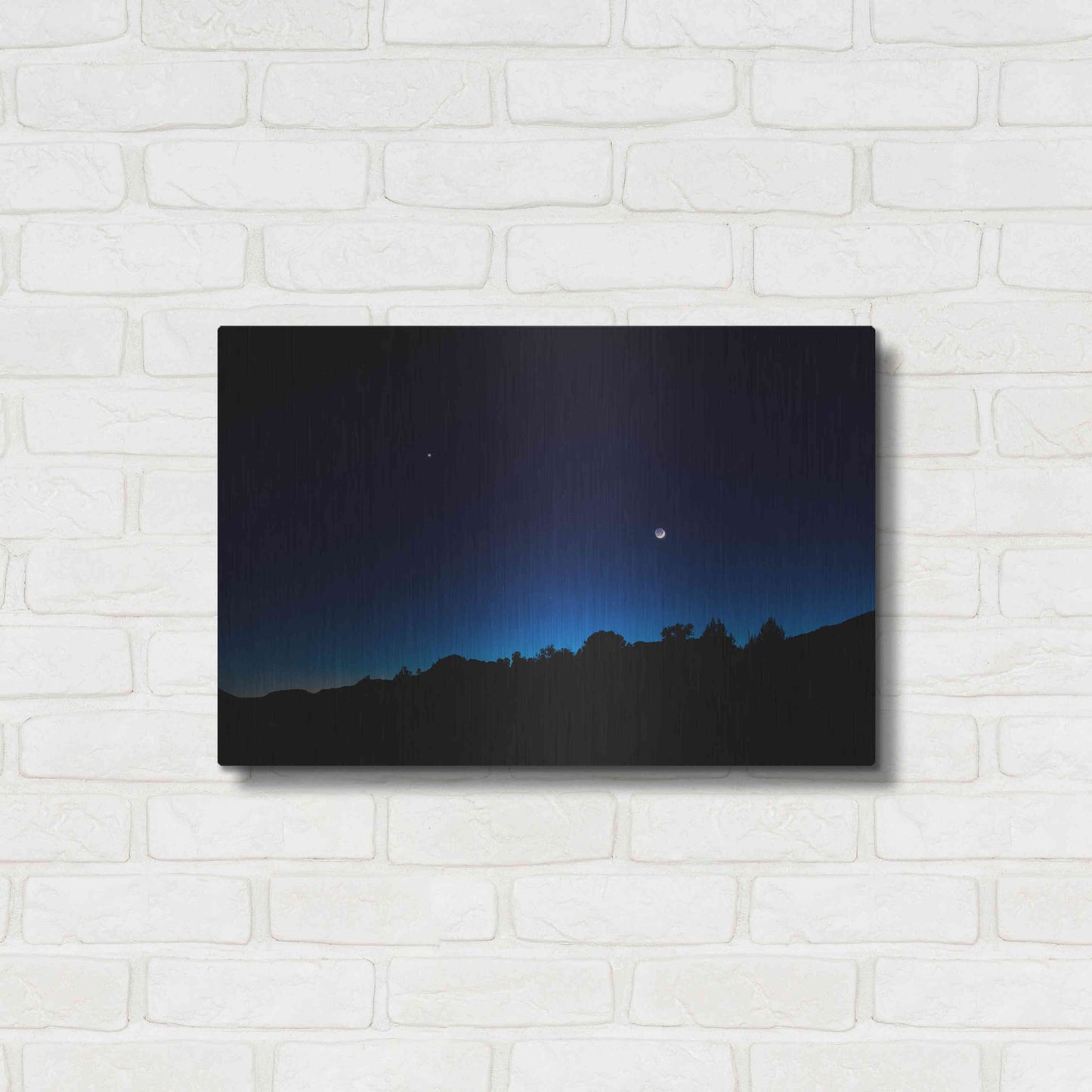 Luxe Metal Art 'Crescent Moon Zion' by Thomas Haney, Metal Wall Art,24x16