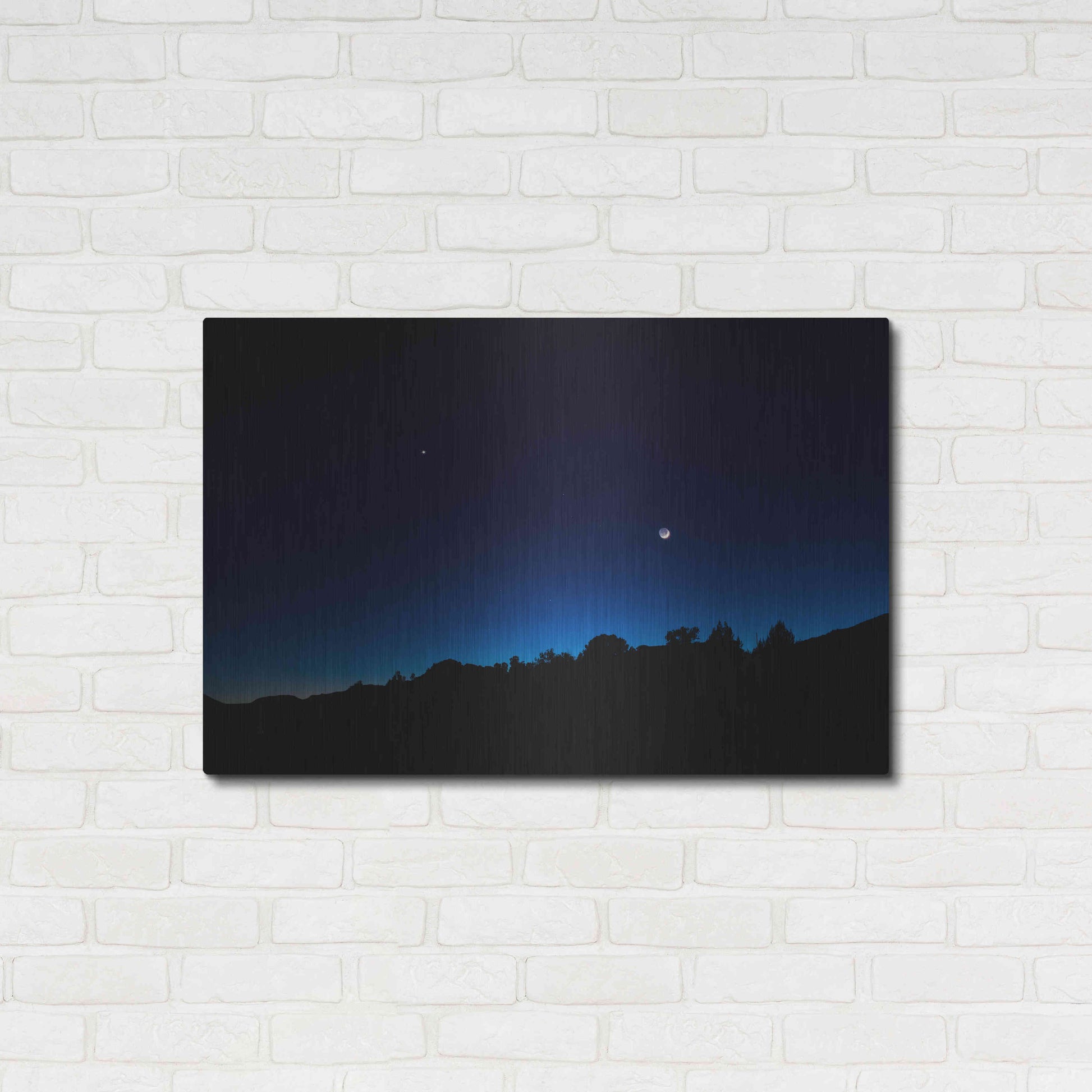 Luxe Metal Art 'Crescent Moon Zion' by Thomas Haney, Metal Wall Art,36x24