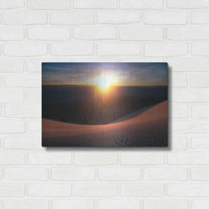 Luxe Metal Art 'Curved Dune Spot Removed' by Thomas Haney, Metal Wall Art,24x16