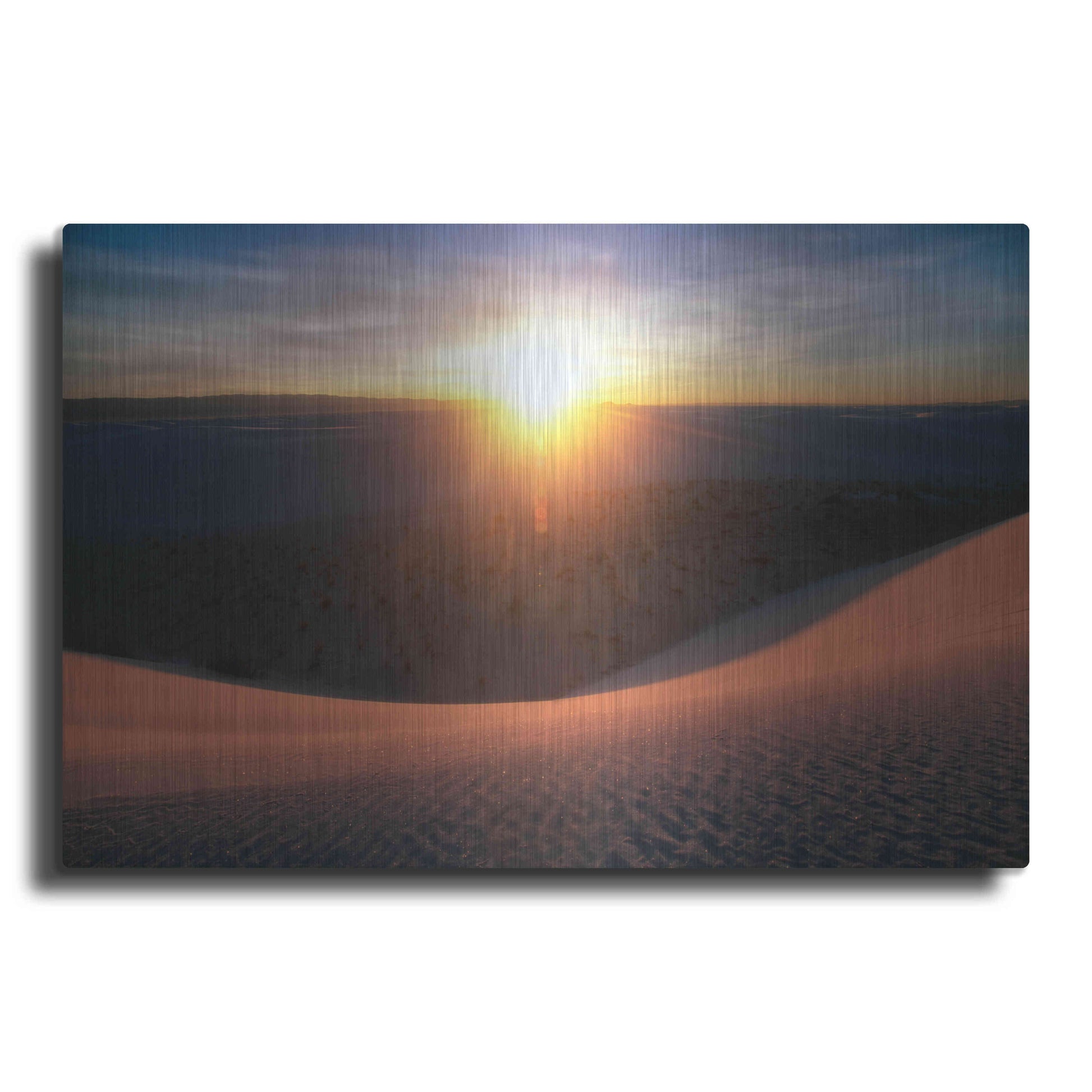 Luxe Metal Art 'Curved Dune Spot Removed' by Thomas Haney, Metal Wall Art