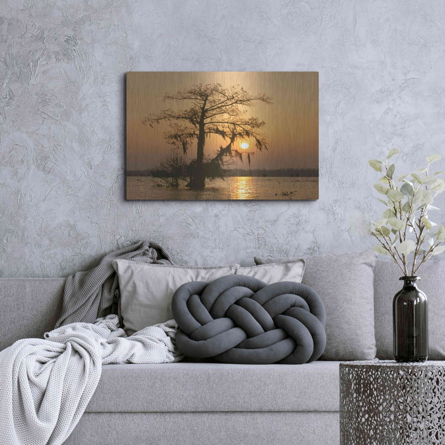 Luxe Metal Art 'Cypress Proc' by Thomas Haney, Metal Wall Art,36x24