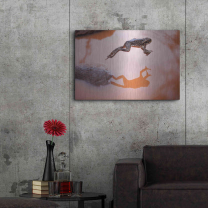 Luxe Metal Art 'Frog Jump 3' by Thomas Haney, Metal Wall Art,36x24