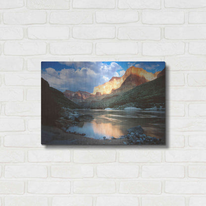 Luxe Metal Art 'Grand Canyon River' by Thomas Haney, Metal Wall Art,24x16