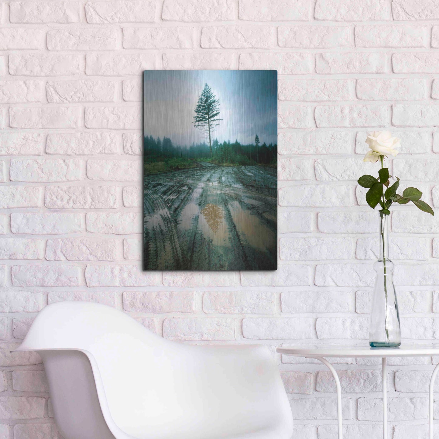 Luxe Metal Art 'Lonefir' by Thomas Haney, Metal Wall Art,16x24