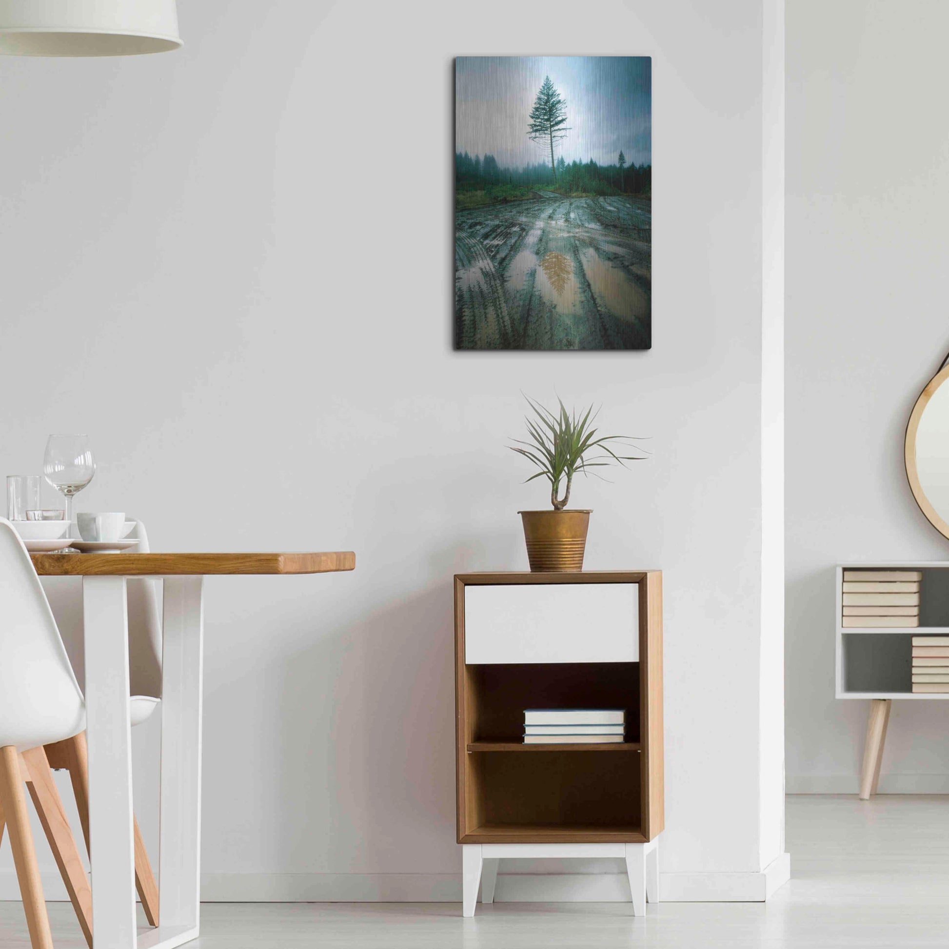 Luxe Metal Art 'Lonefir' by Thomas Haney, Metal Wall Art,16x24